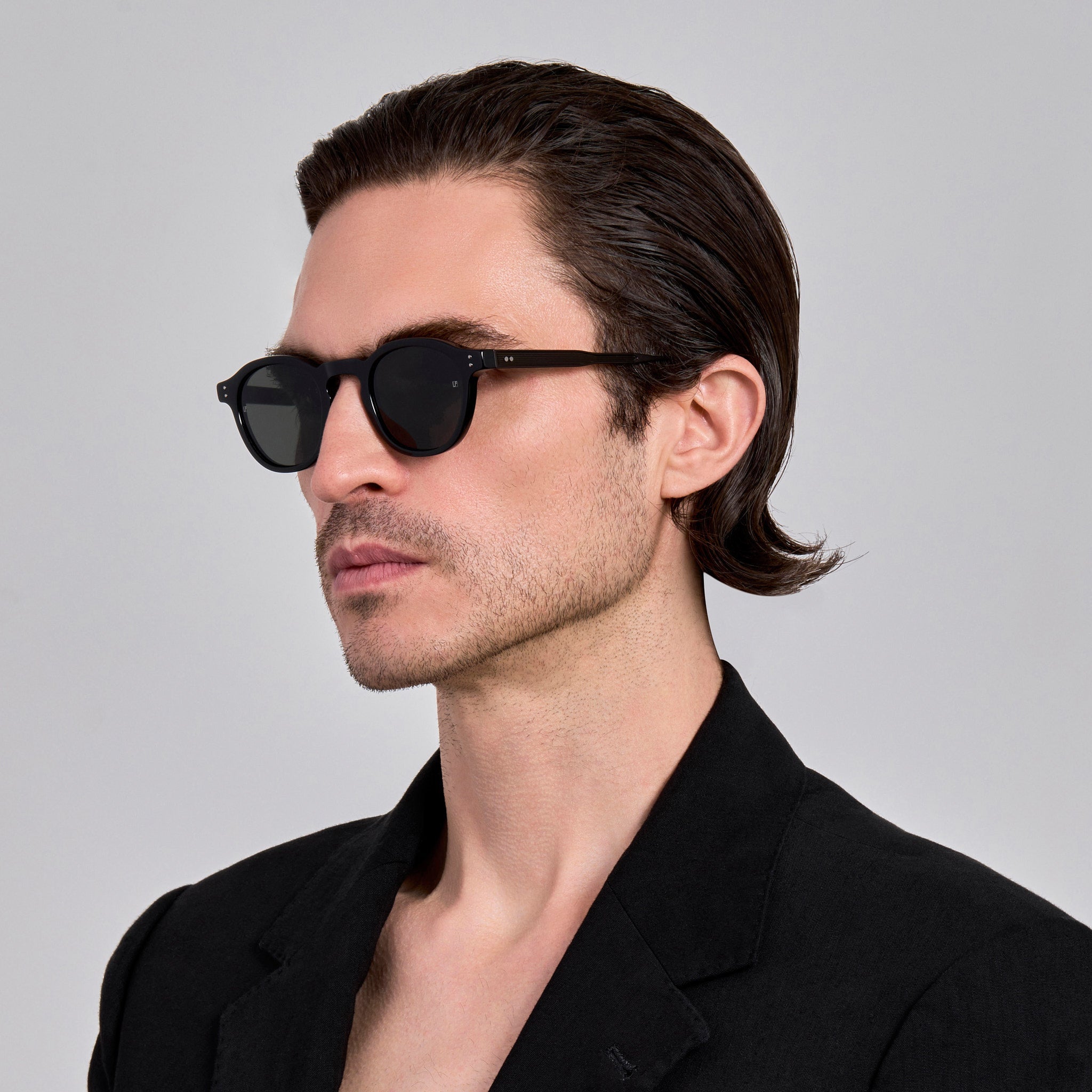 Heath Sunglasses in Matt Black - LINDA FARROW - Sunglasses - 