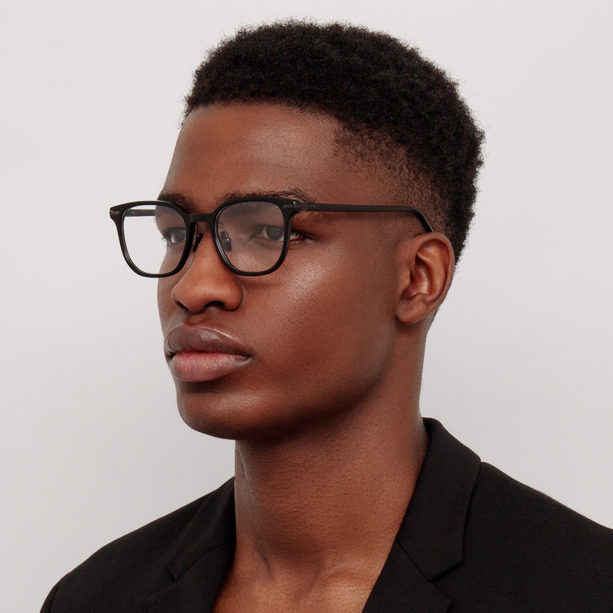 Hopkin Optical in Black Matt Nickel - LINDA FARROW - Optical Frame - 