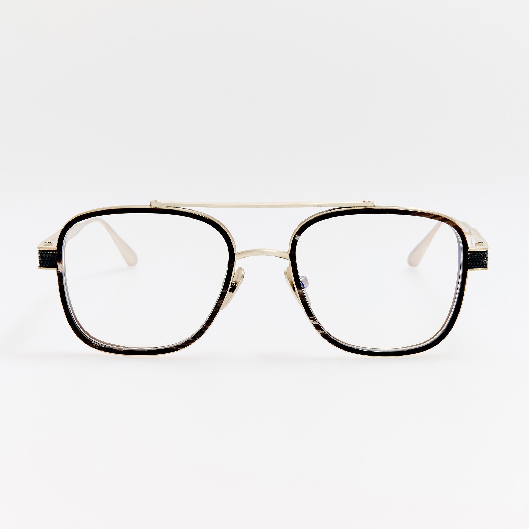 Hyde Optical in Buffalo Horn and 925 Sterling Silver - LINDA FARROW - Optical Frame - 