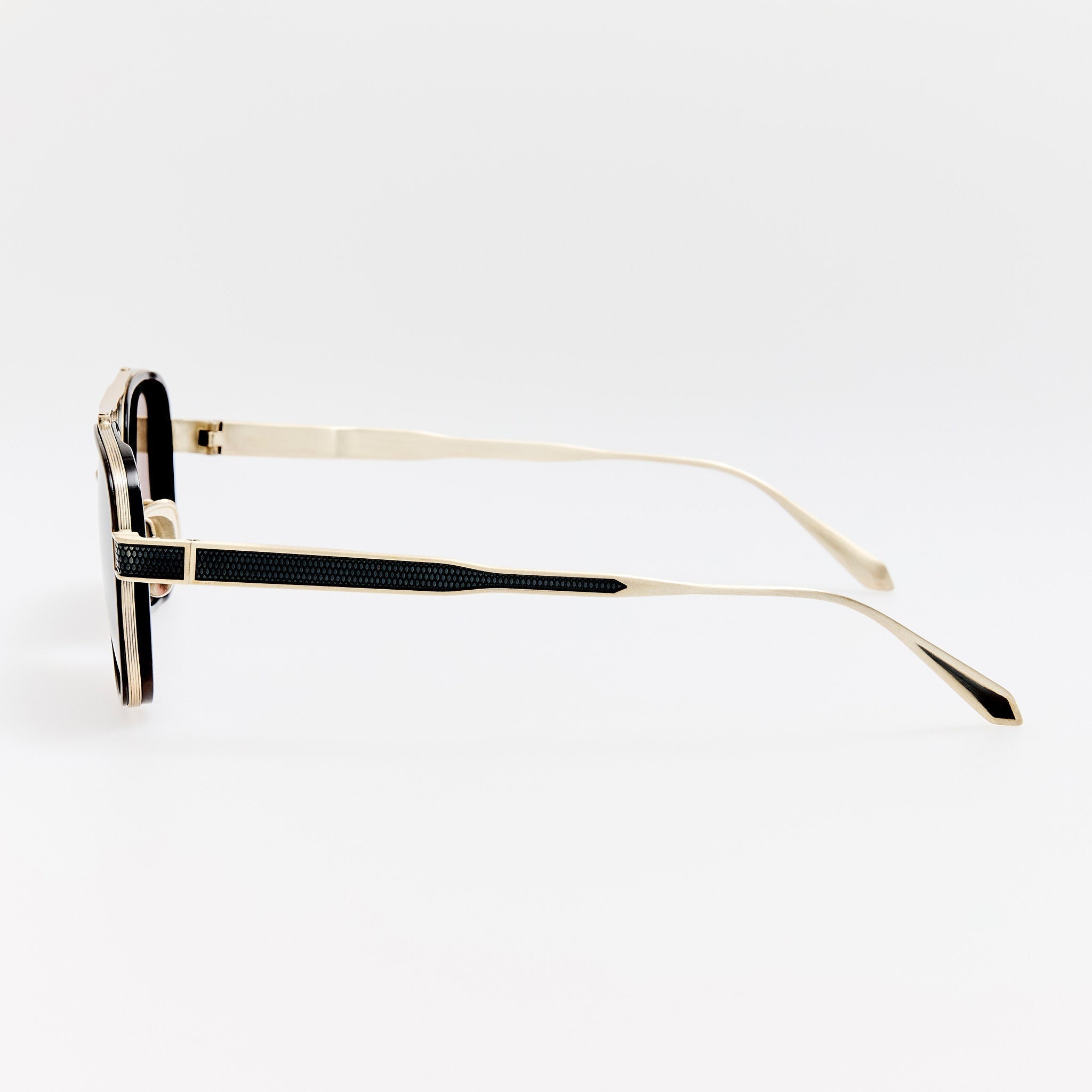 Hyde Sunglasses in Buffalo Horn and 925 Sterling Silver - LINDA FARROW - Sunglasses - 
