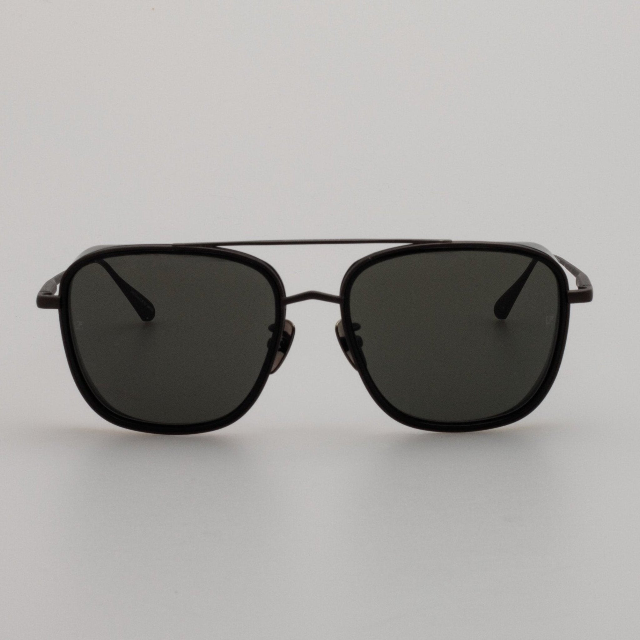 Jarvis Sunglasses in Matt Black Nickel - LINDA FARROW - Sunglasses - 