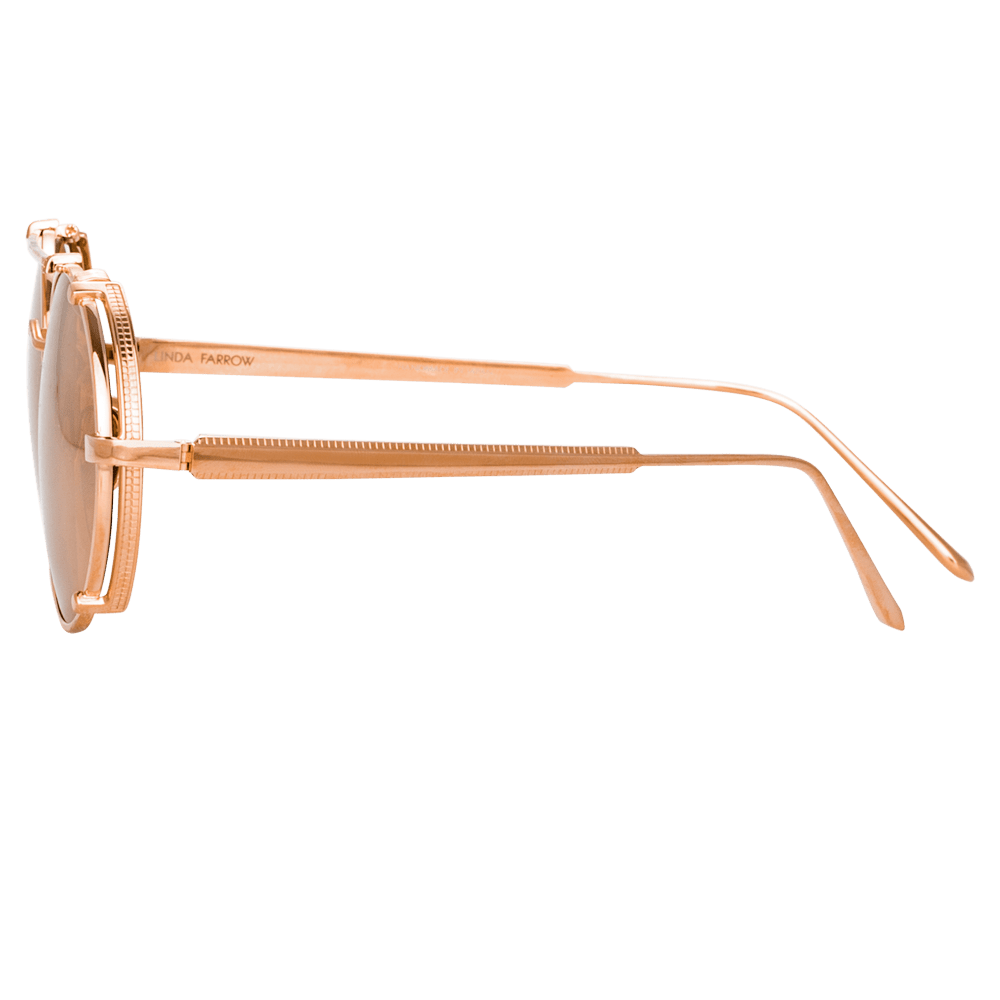 Jimi Sunglasses in 18K Rose Gold - LINDA FARROW - Sunglasses - 