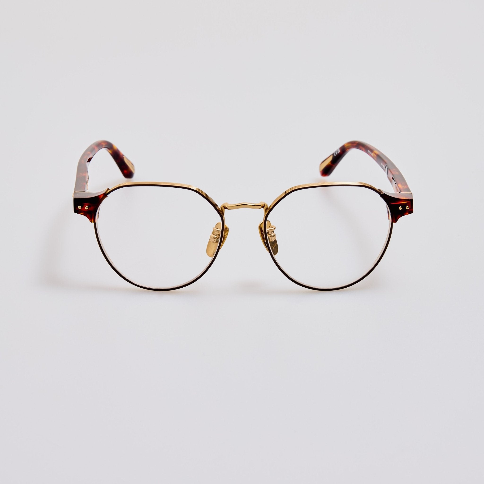 Jonathan Angular Optical Frame in Dark Tortoiseshell - LINDA FARROW - Optical Frame - 