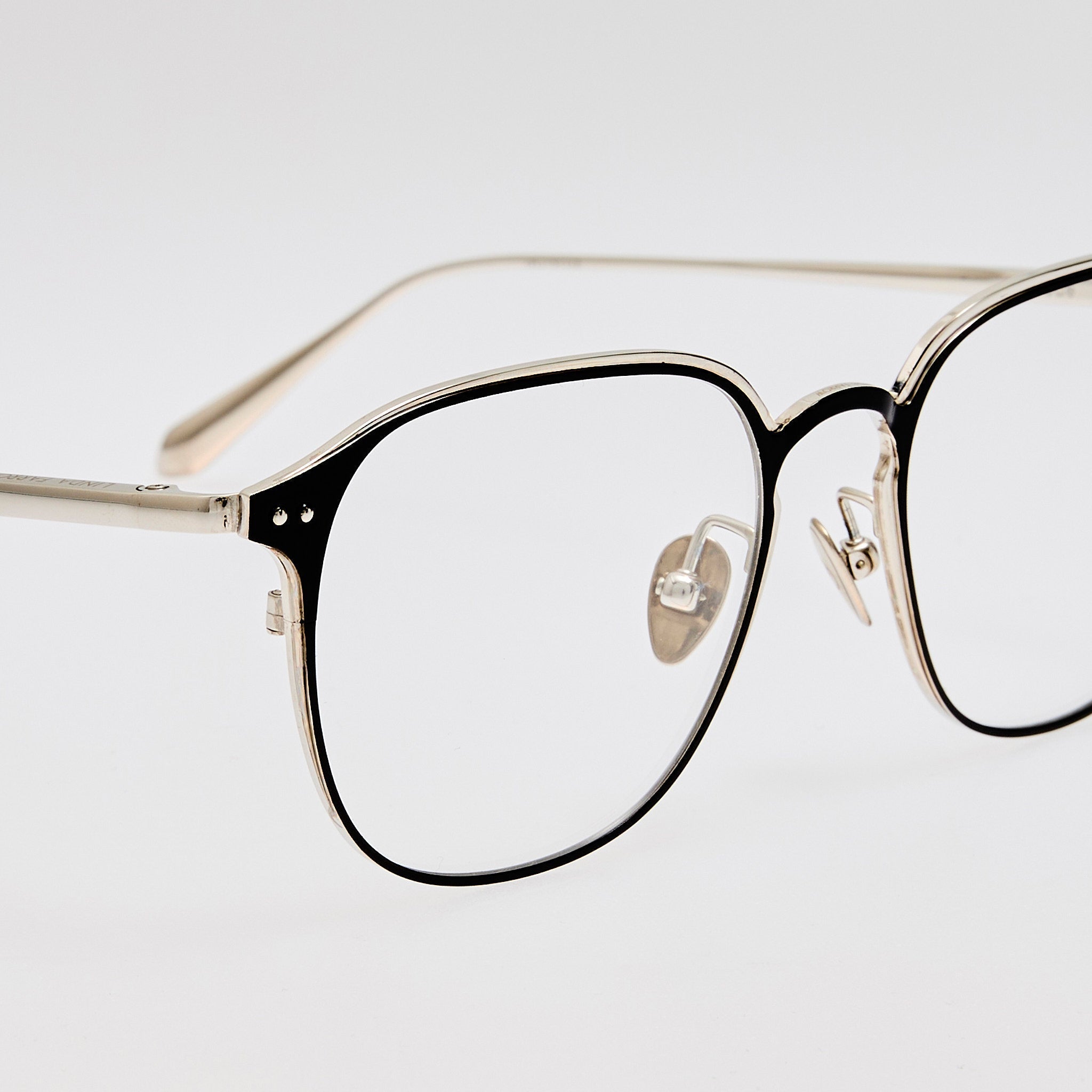 Jude Optical in 22K White Gold - LINDA FARROW - Optical Frame - 