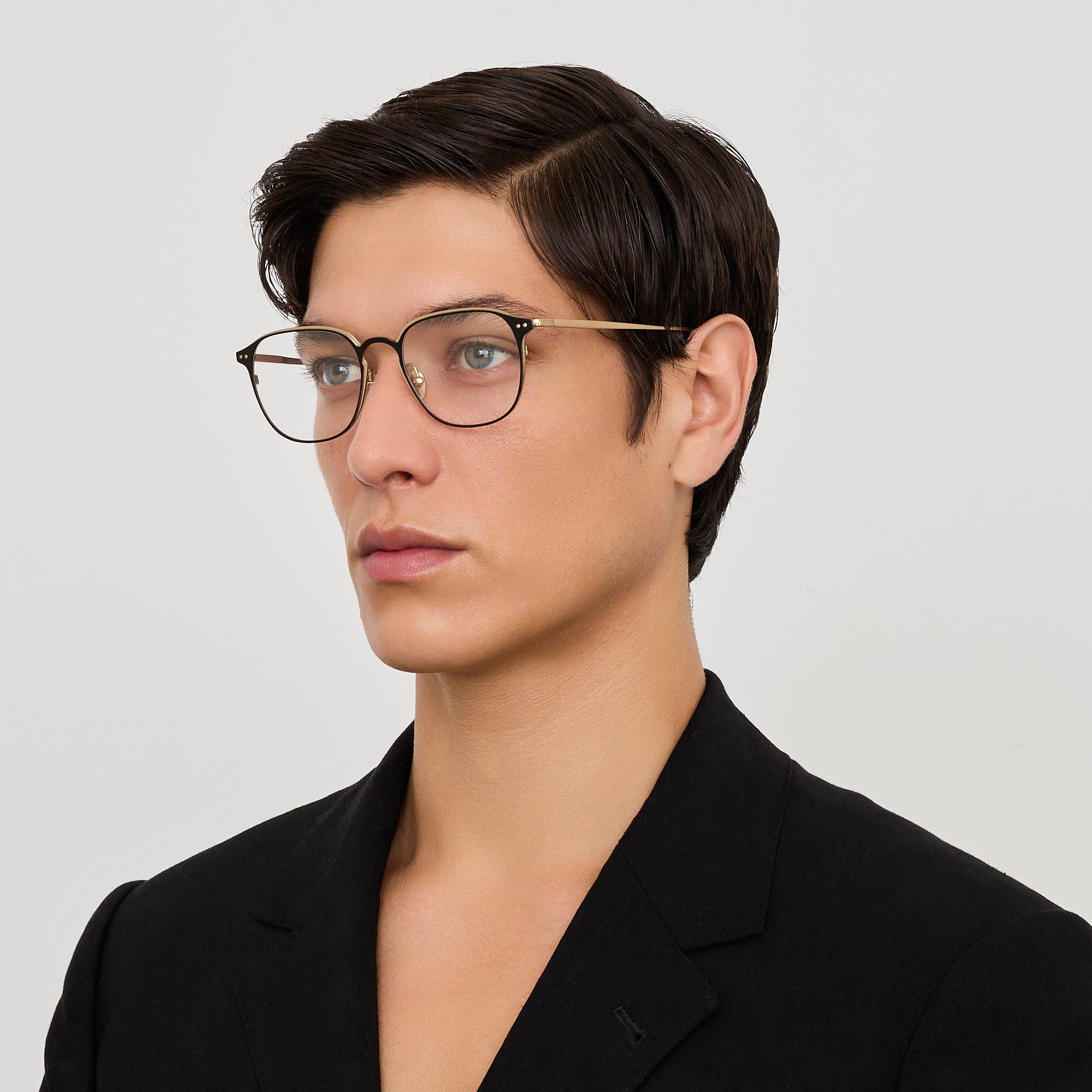 Jude Optical in Matt Champagne - LINDA FARROW - Optical Frame - 