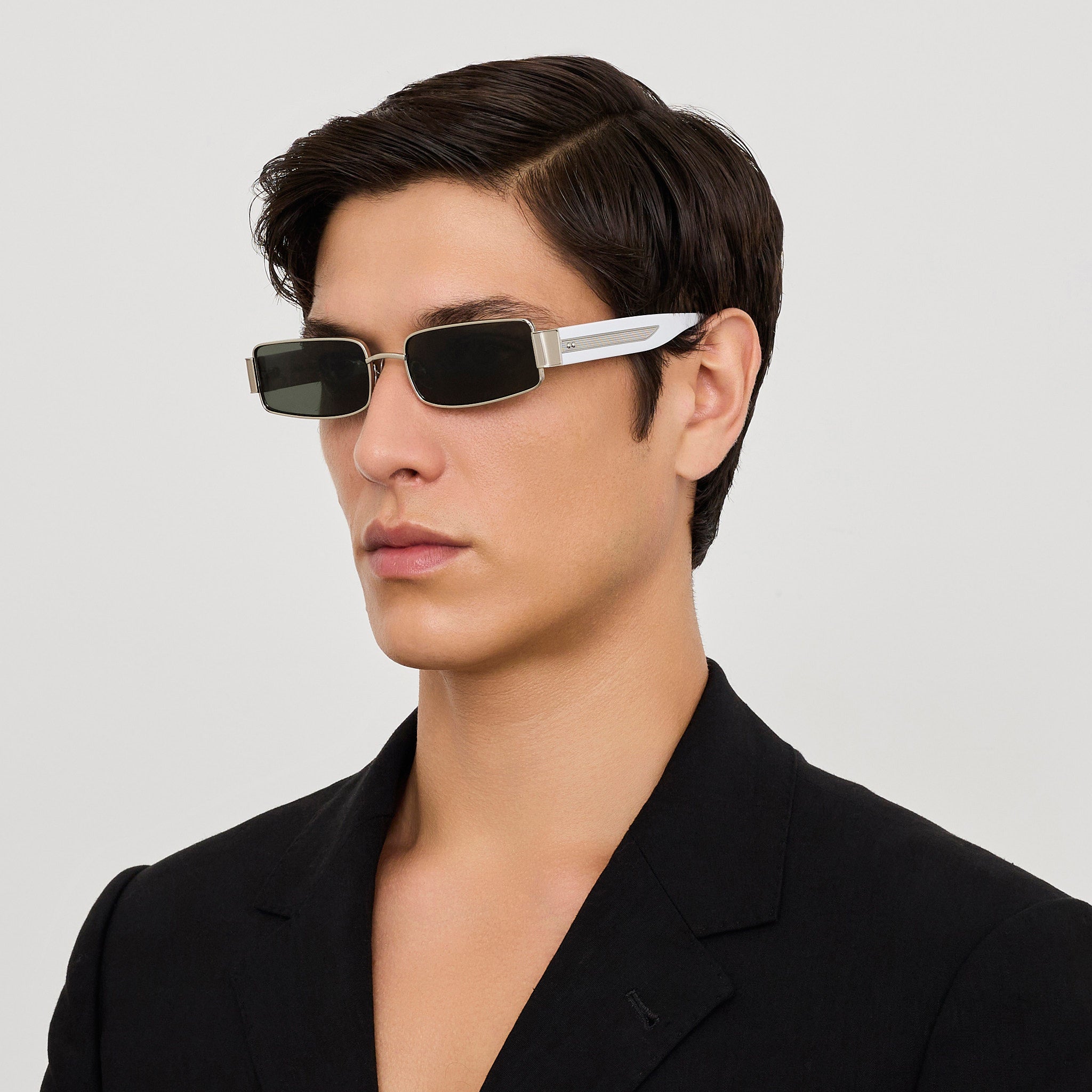 Kaia Sunglasses in 22K Gold and Green - LINDA FARROW - Sunglasses - 
