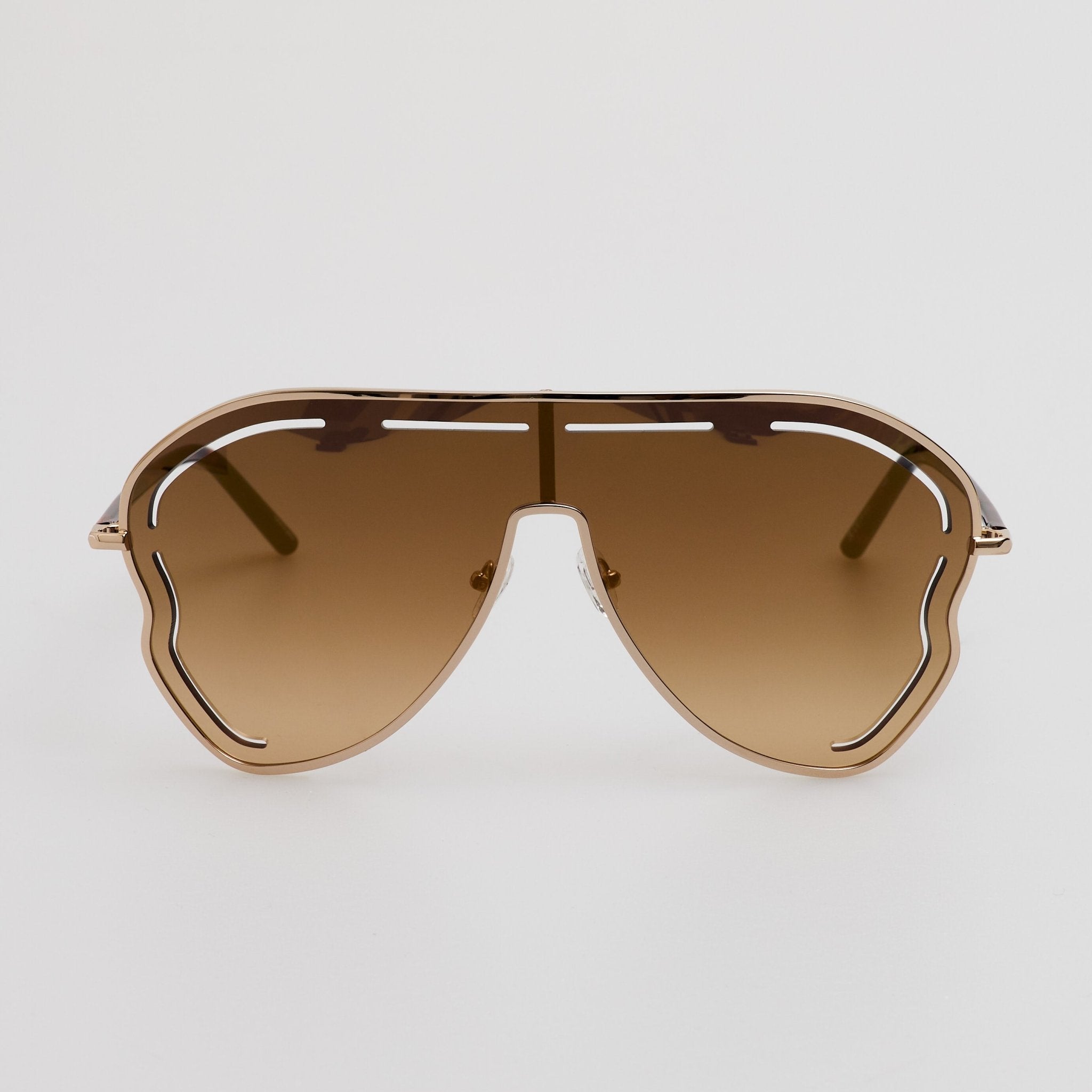 Kika Gardenia Sunglasses in Gold - LINDA FARROW-Sunglasses-