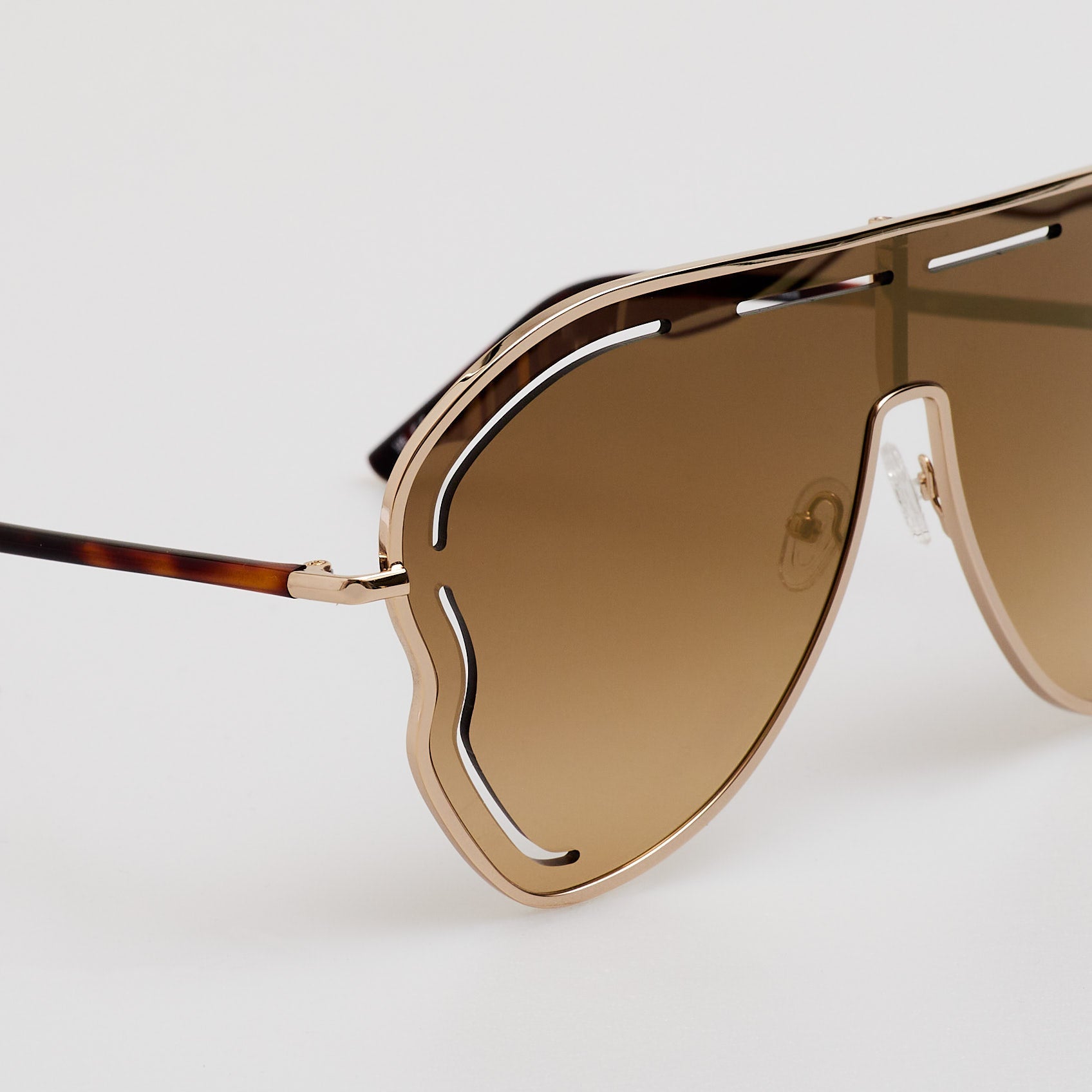 Kika Gardenia Sunglasses in Gold - LINDA FARROW-Sunglasses-