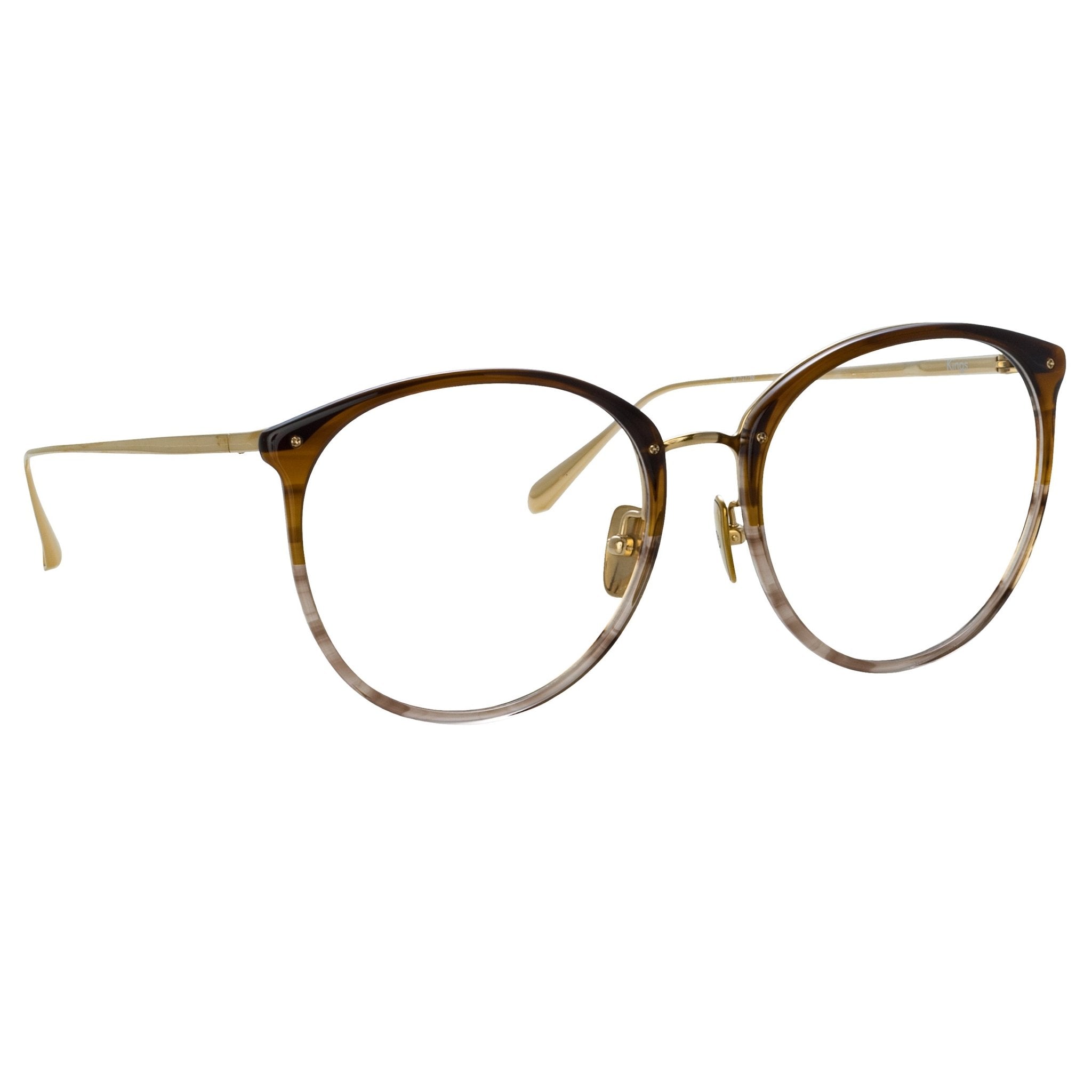 Kings Optical Frame in Caramel Horn - LINDA FARROW - Optical Frame - 
