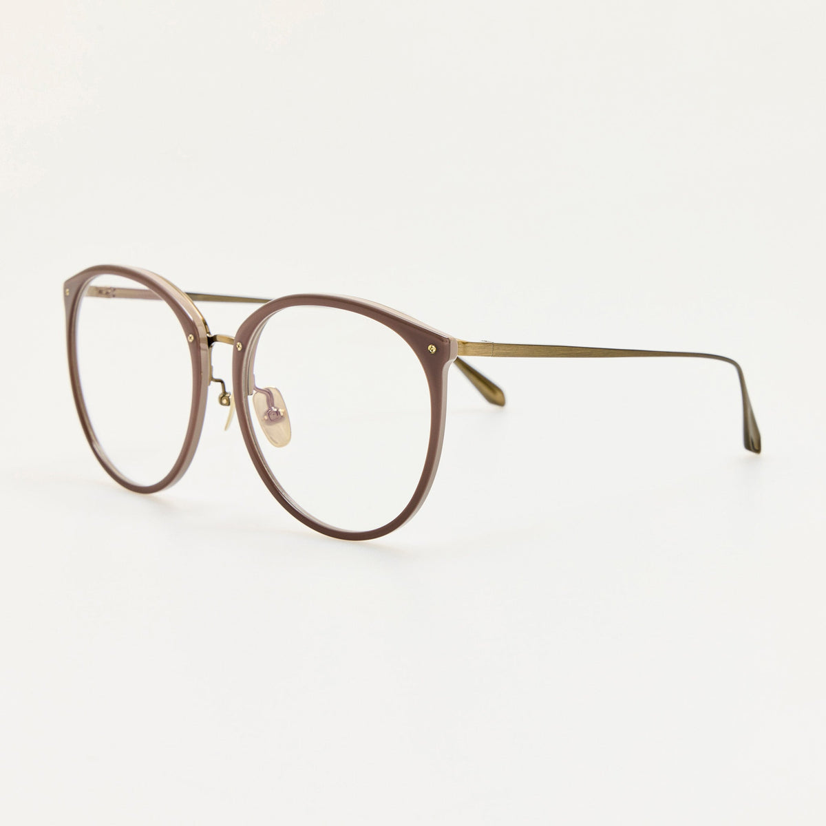 Kings Optical in Antique Gold and Taupe - LINDA FARROW-Optical Frame-