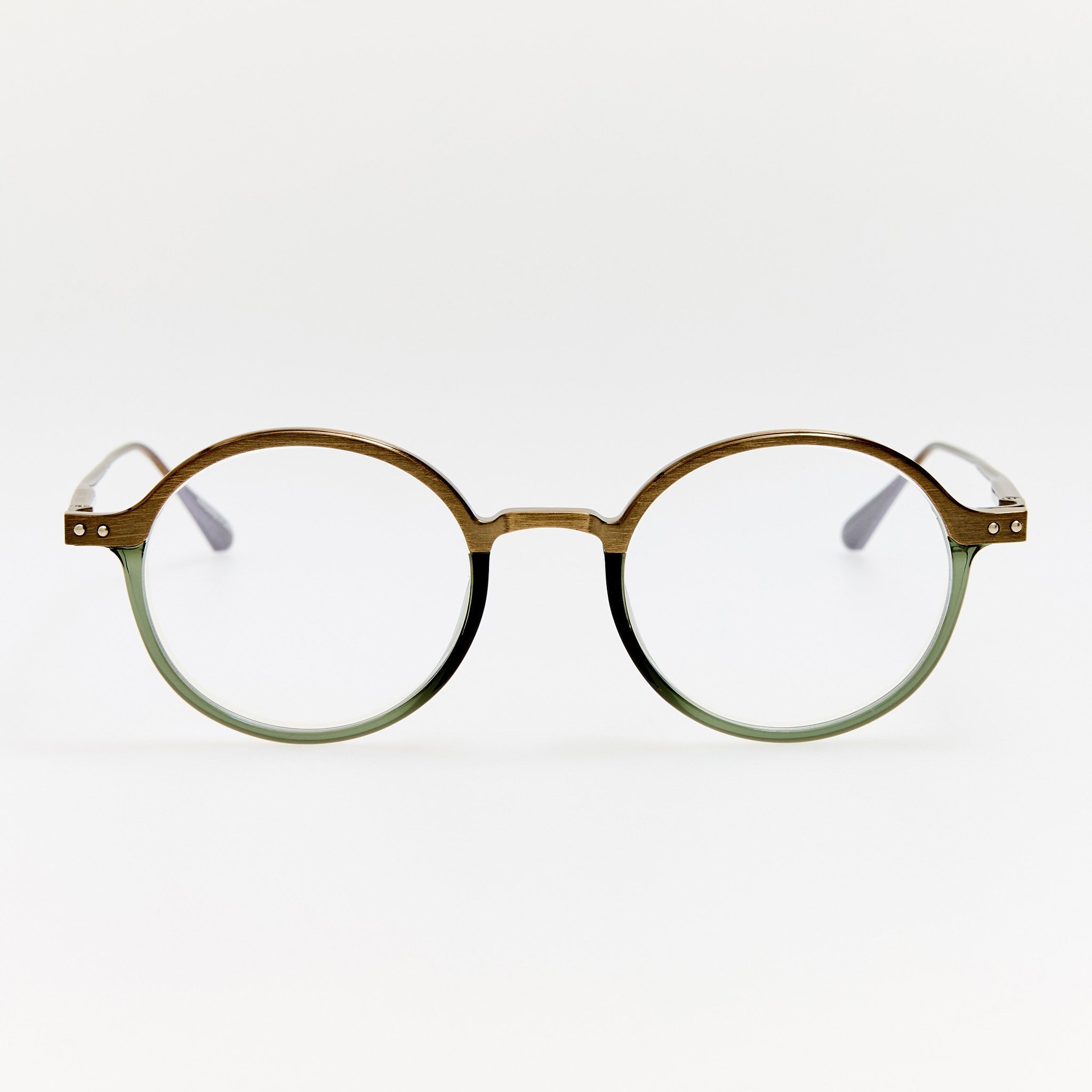 Kit Optical in Antique Gold and Green - LINDA FARROW - Optical Frame - 