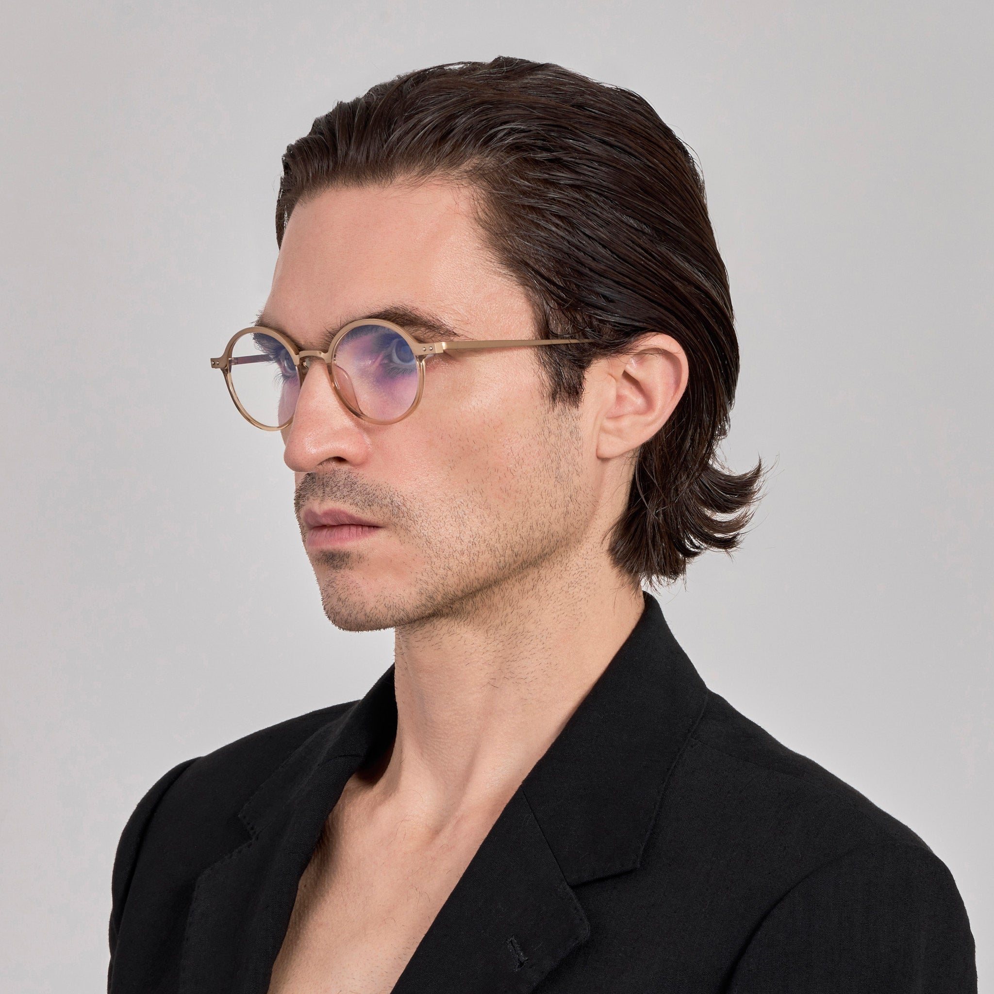 Kit Optical in Matt Champagne and Honey - LINDA FARROW - Optical Frame - 