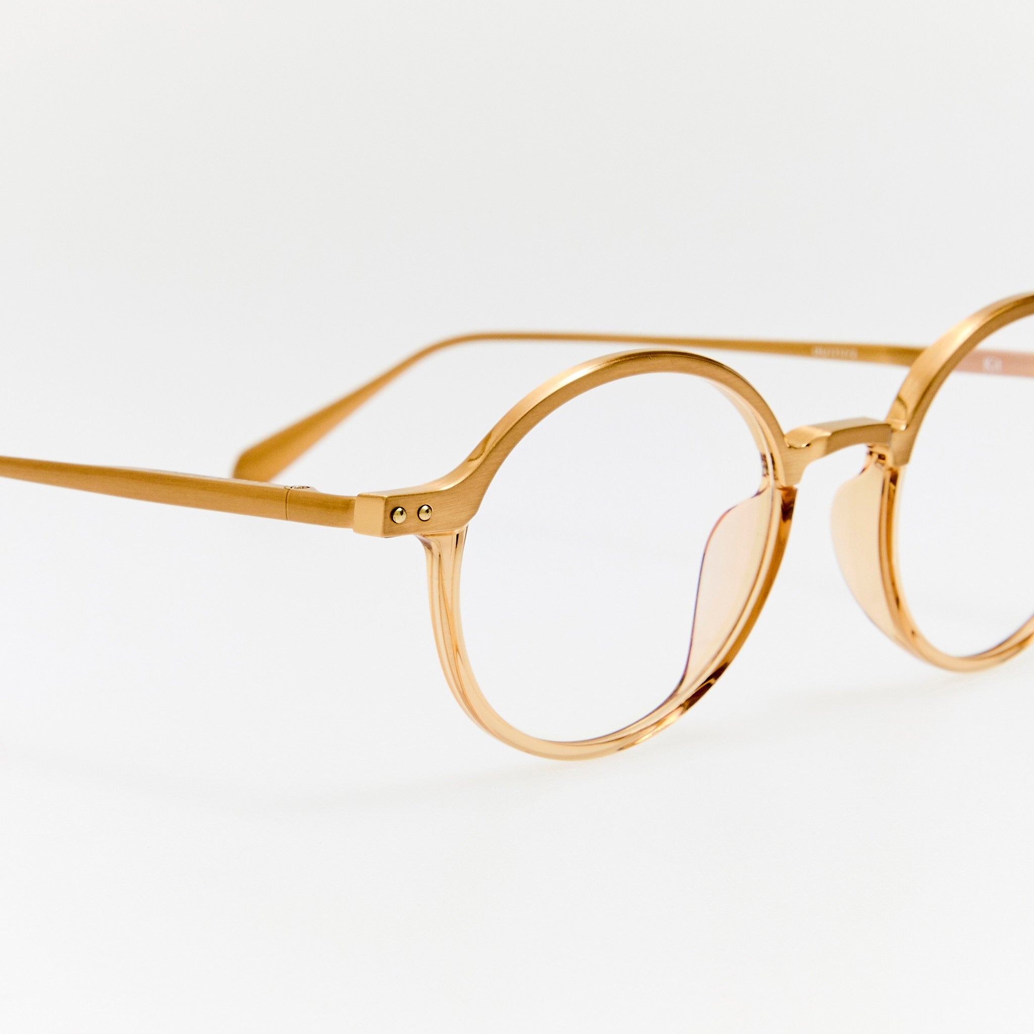 Kit Optical in Matt Champagne and Honey - LINDA FARROW - Optical Frame - 
