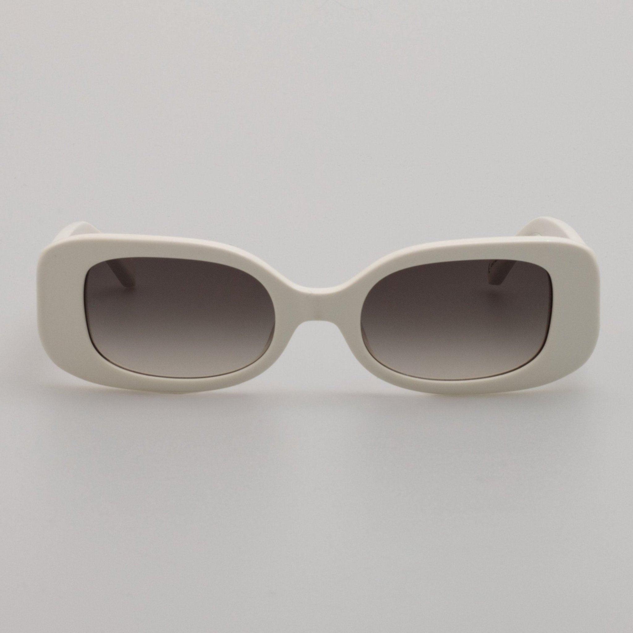 Lola Sunglasses in White - LINDA FARROW - Sunglasses - 