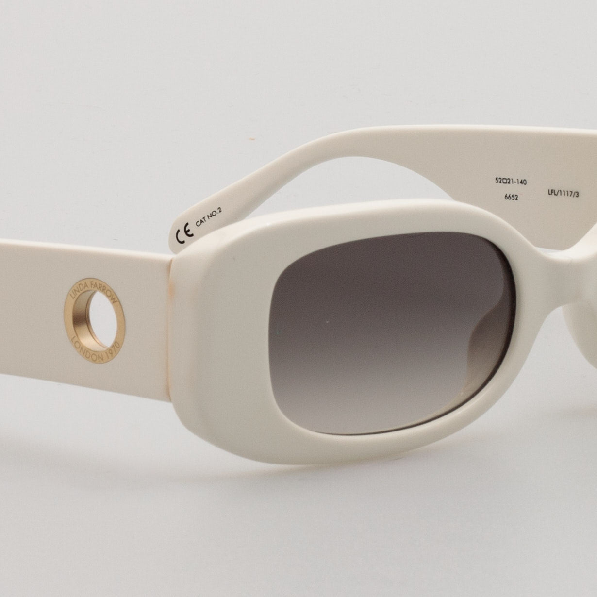Lola Sunglasses in White - LINDA FARROW - Sunglasses - 