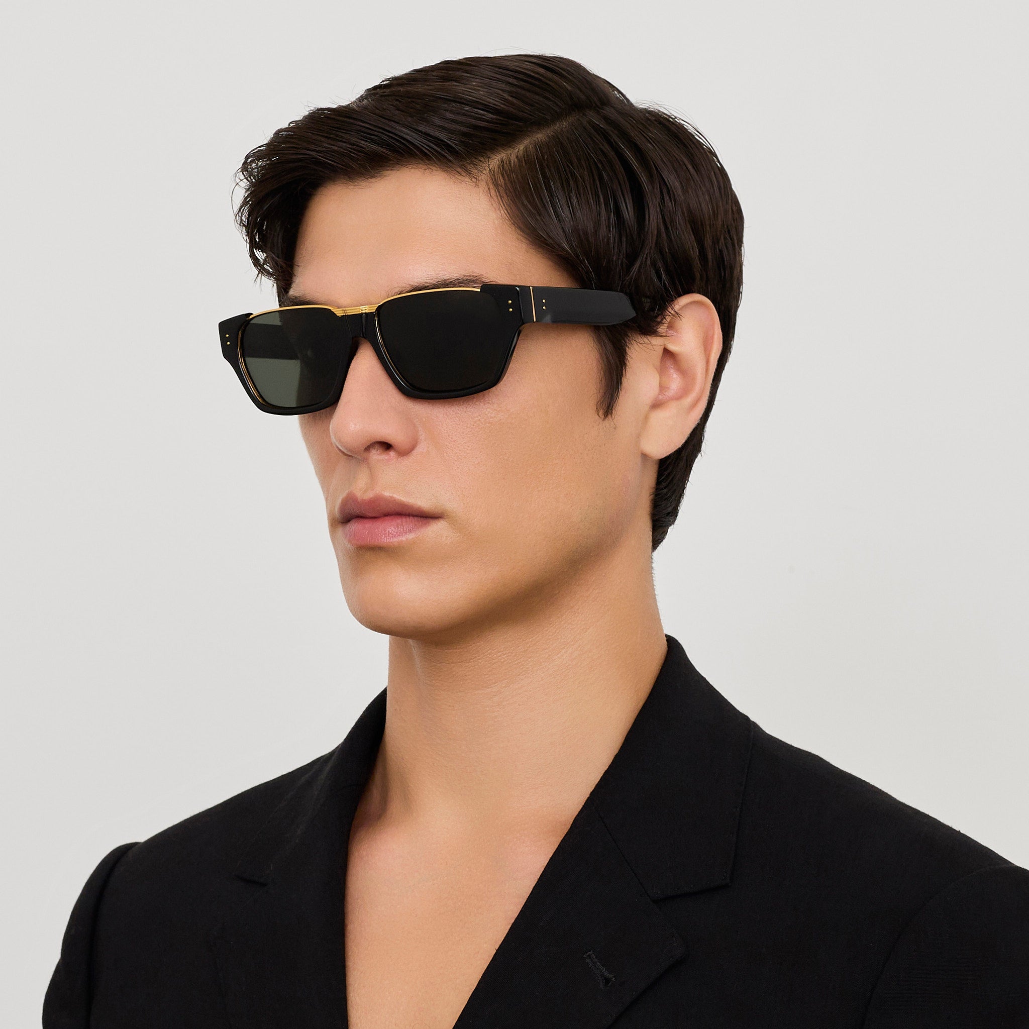 Marcel Sunglasses in Black - LINDA FARROW - Sunglasses - 