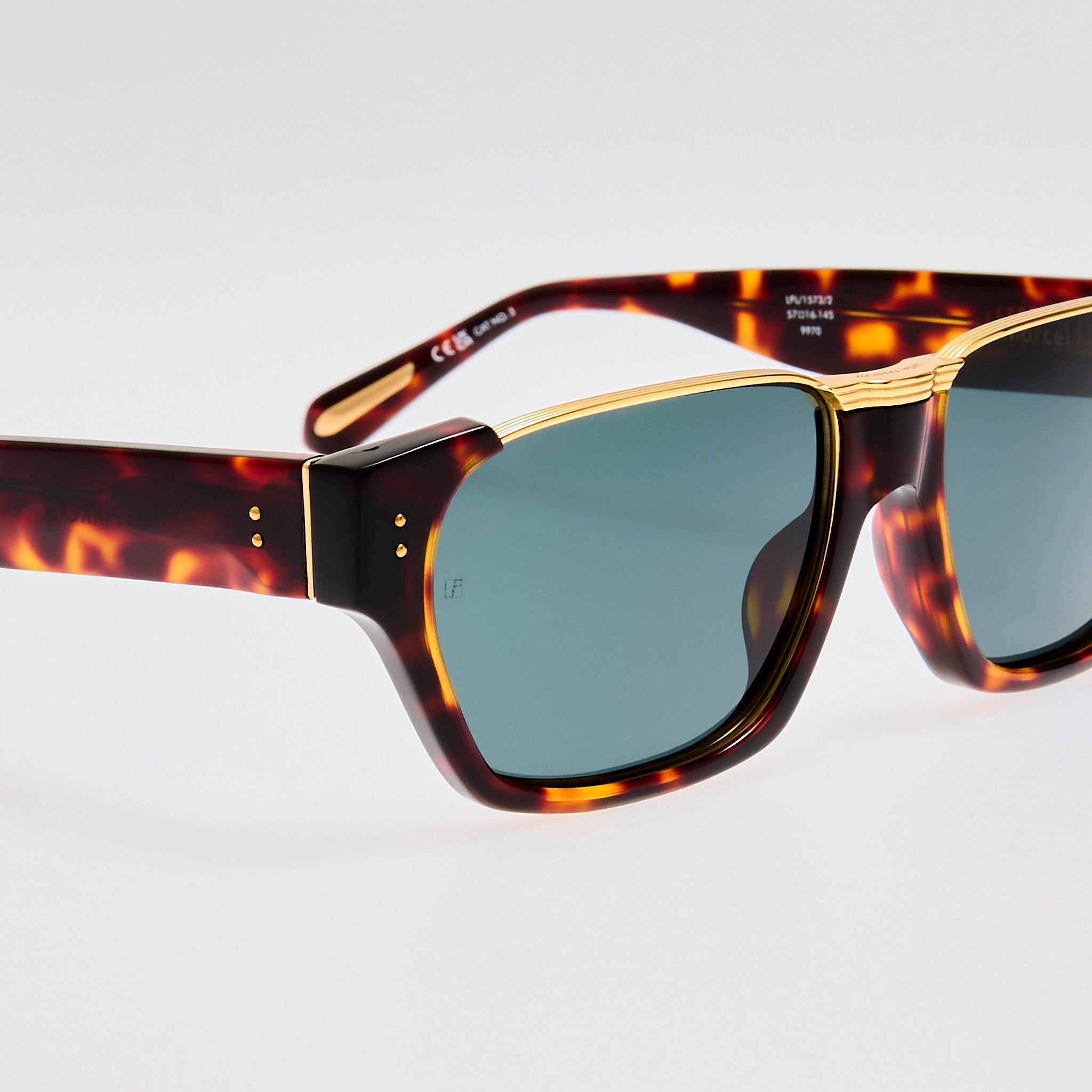 Marcel Sunglasses in Dark Tortoiseshell - LINDA FARROW - Sunglasses - 