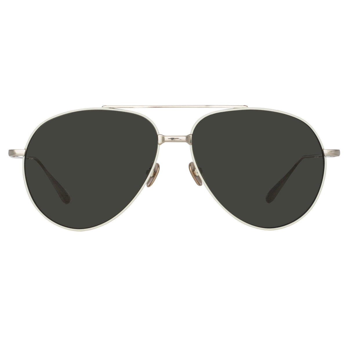 Marcelo Sunglasses 22K White Gold Grey