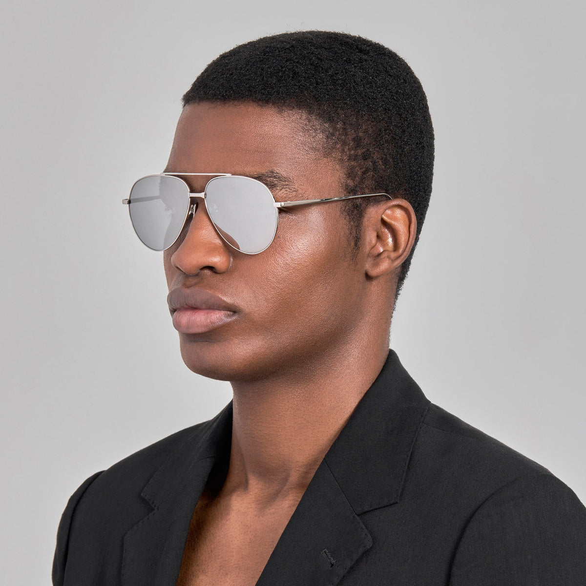 Marcelo Sunglasses in Platinum - LINDA FARROW-Sunglasses-