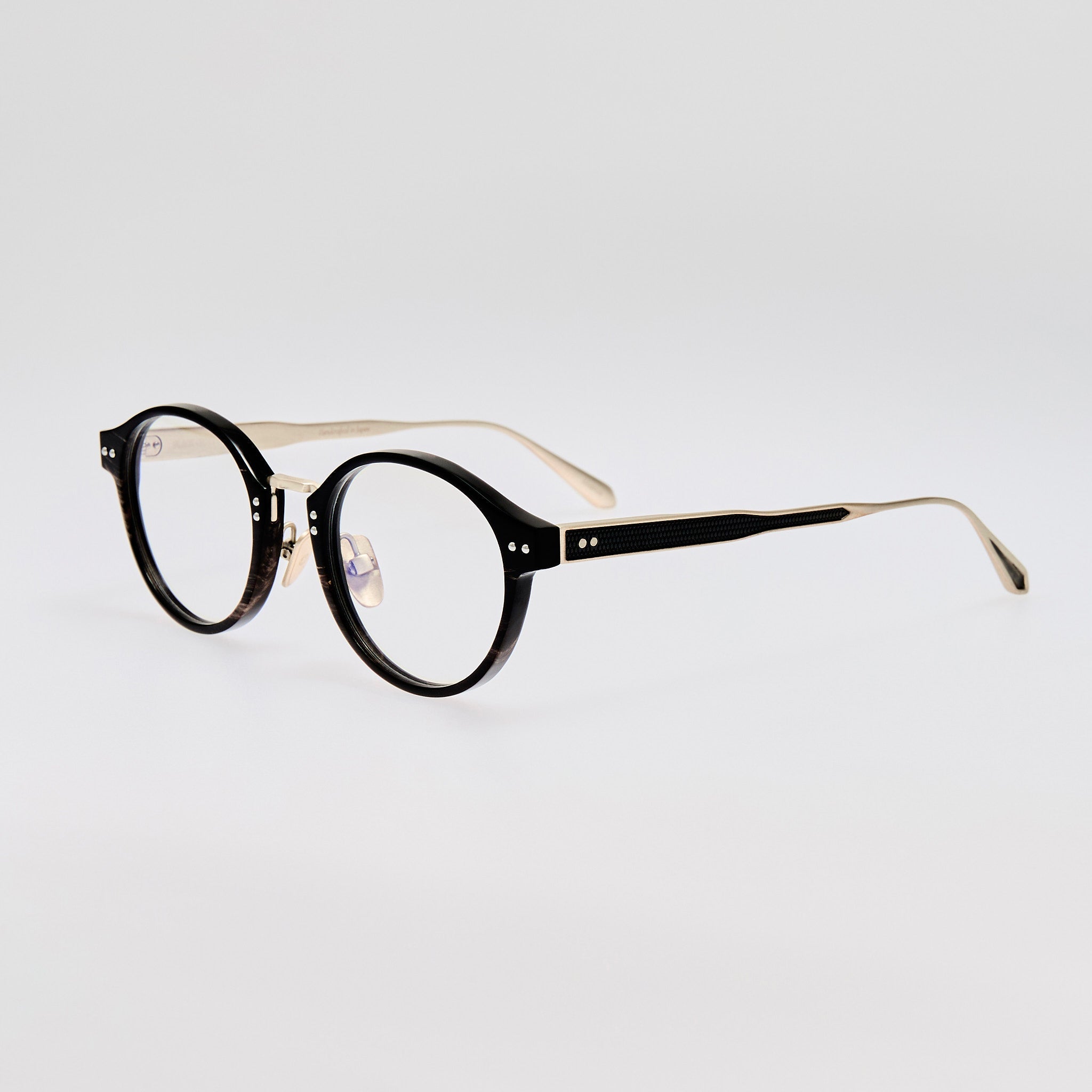 Marco Oval Optical Frame in Buffalo Horn and 925 Sterling Silver - LINDA FARROW - Optical Frame - 