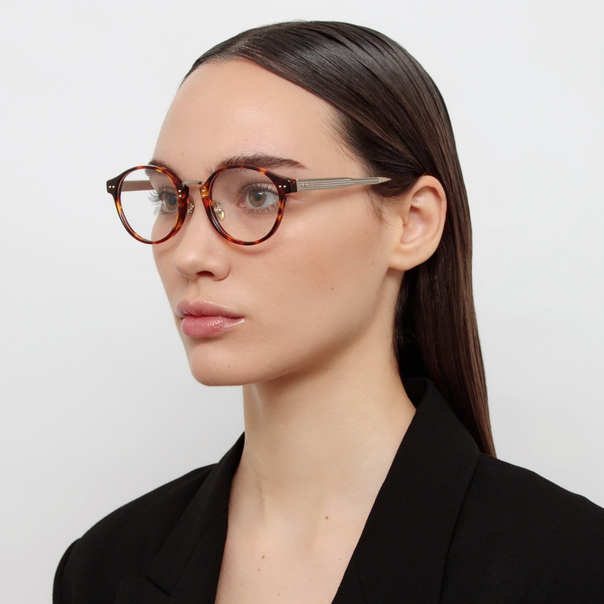 Marco Oval Optical Frame in Dark Tortoiseshell - LINDA FARROW - Optical Frame - 