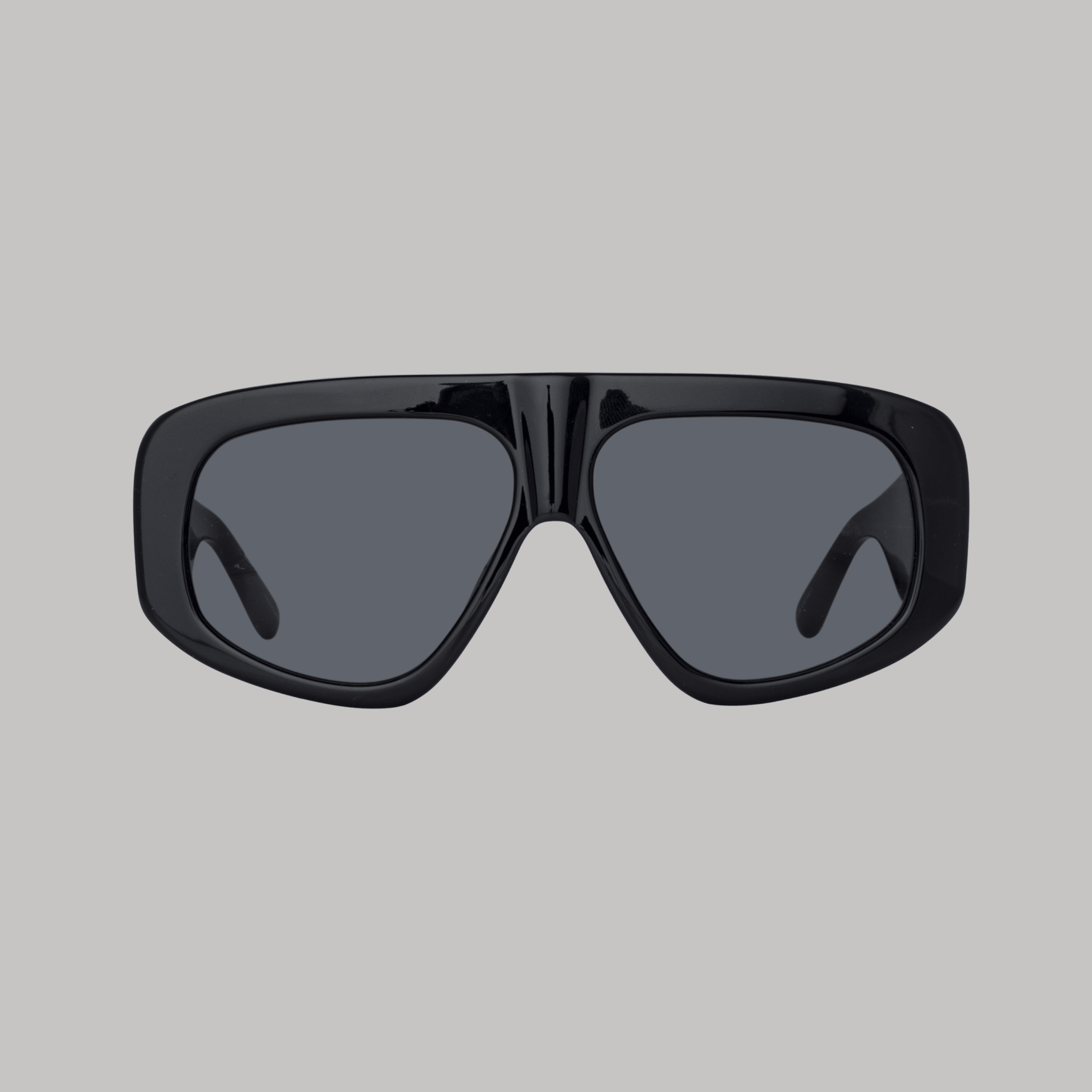 Milano Oversized Sunglasses in Black - LINDA FARROW - Sunglasses - 