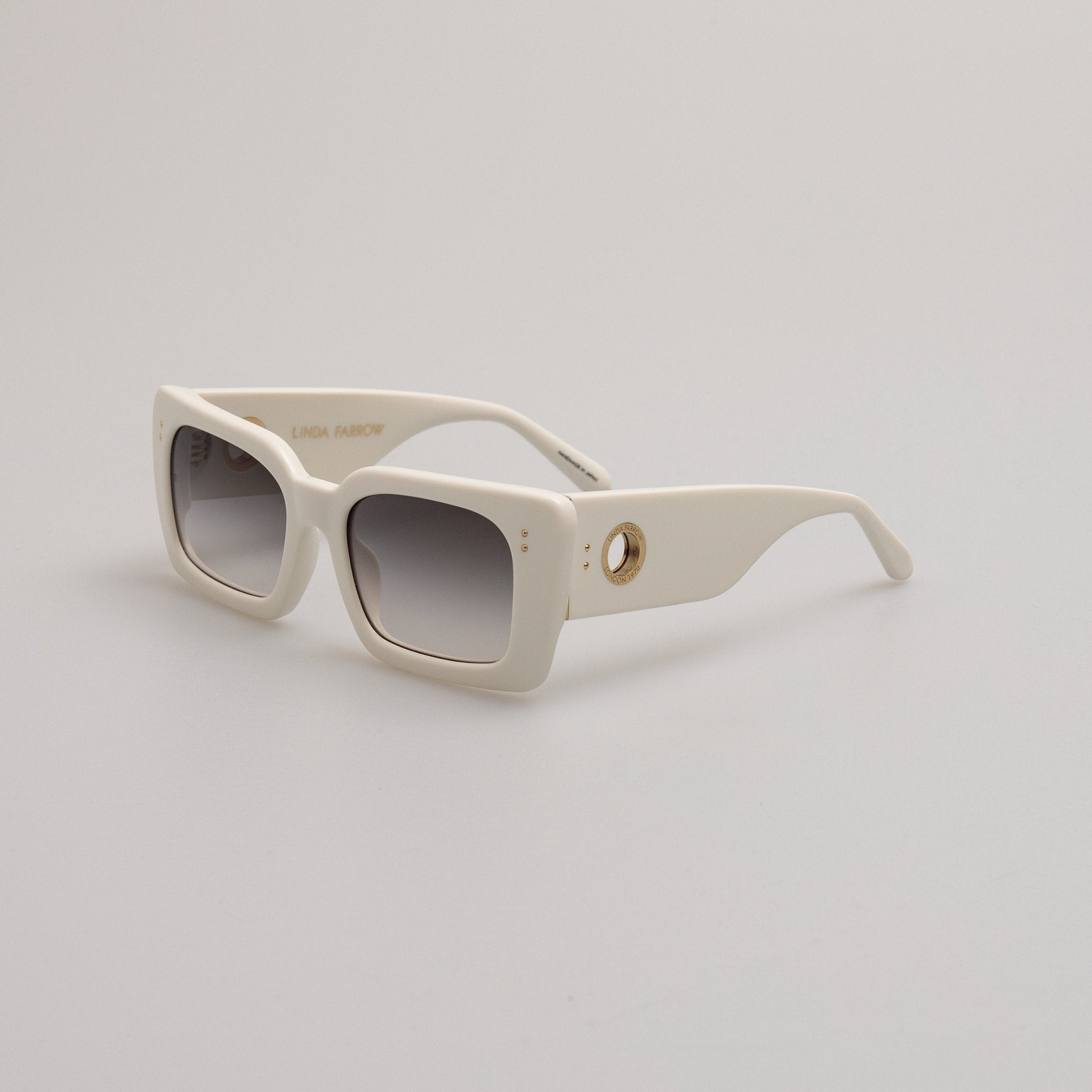 Nieve Sunglasses in White - LINDA FARROW - Sunglasses - 