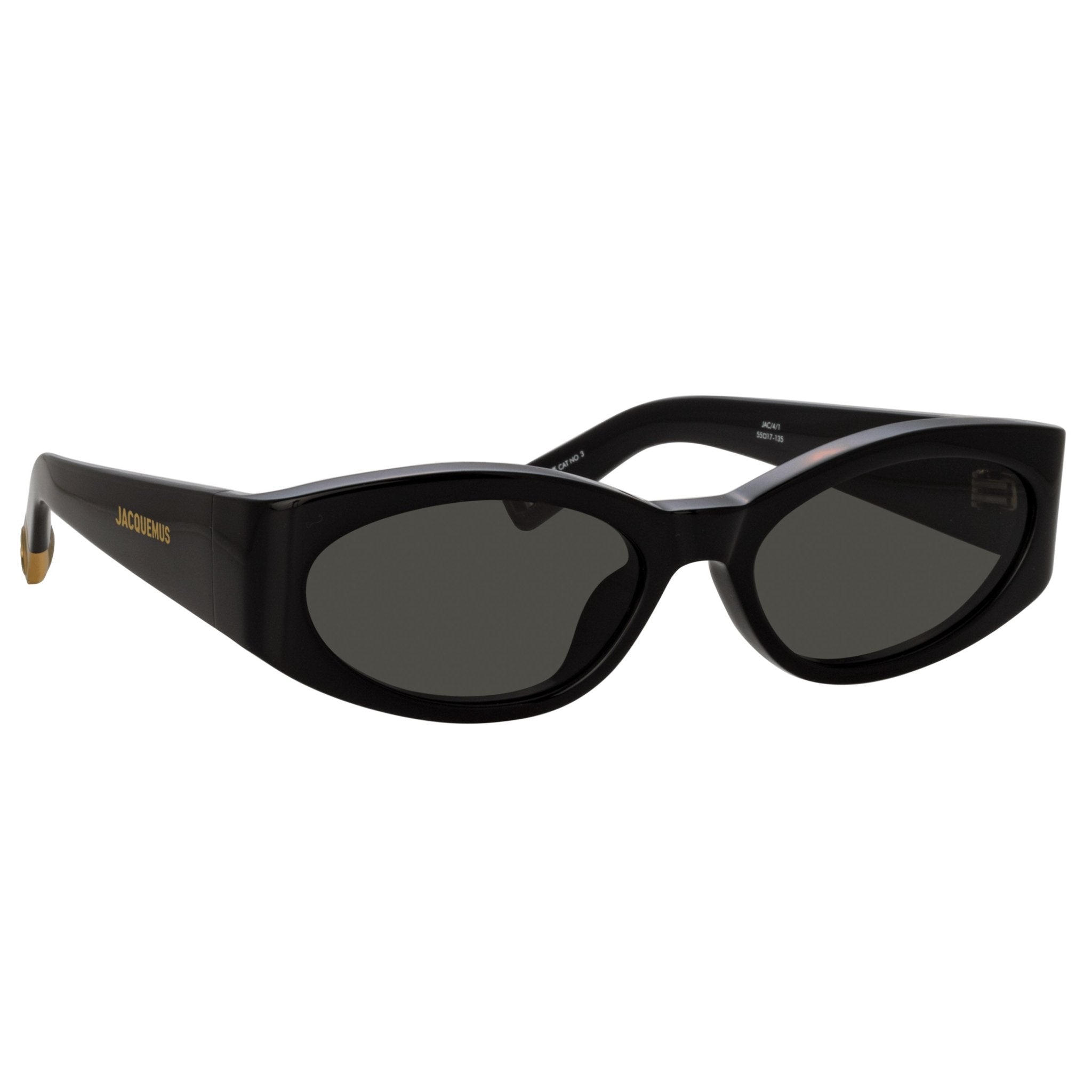 Ovalo Oval Sunglasses in Black - LINDA FARROW - Sunglasses - 