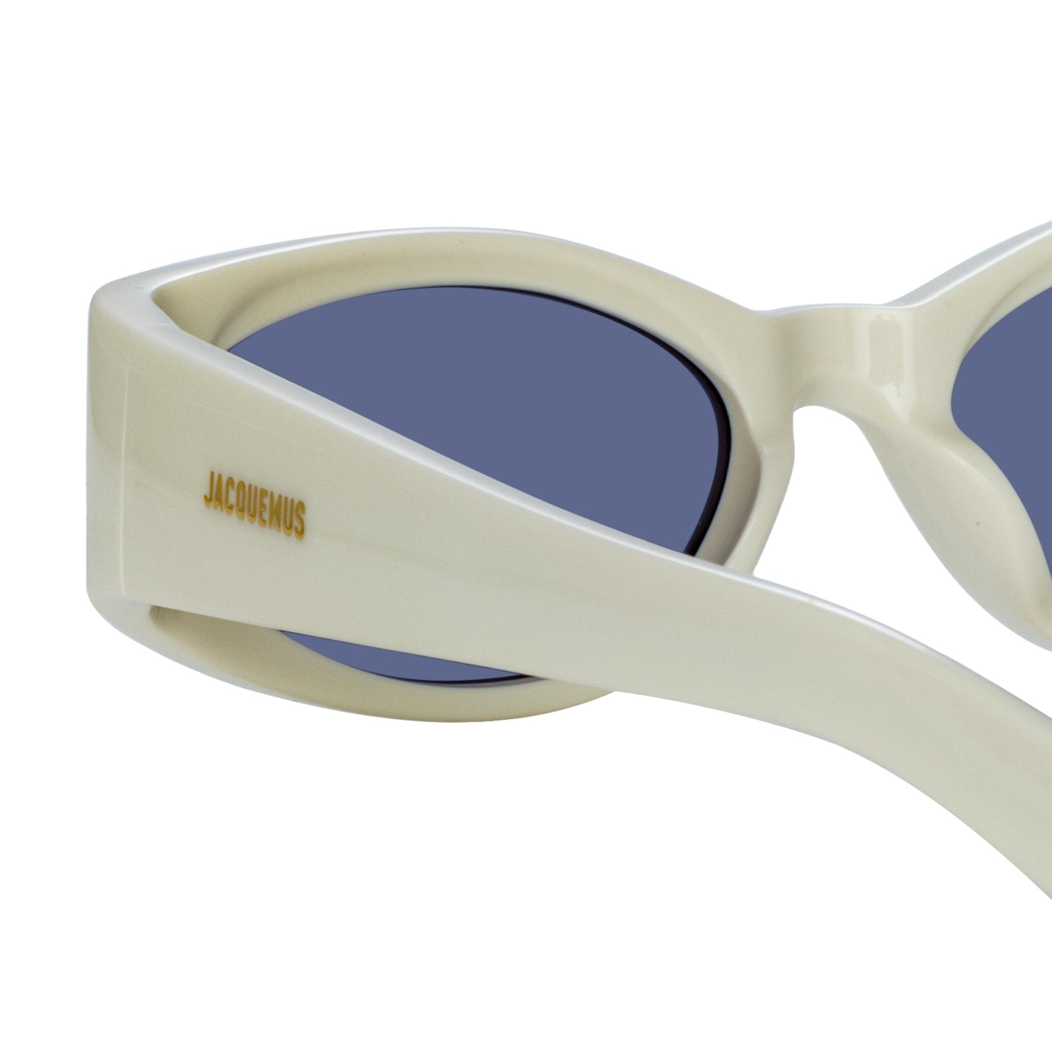 Ovalo Oval Sunglasses in White - LINDA FARROW - Sunglasses - 