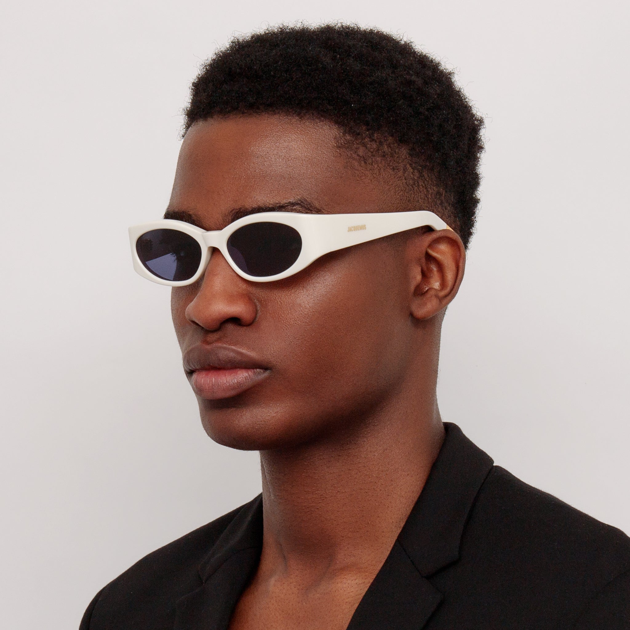 Ovalo Oval Sunglasses in White - LINDA FARROW - Sunglasses - 