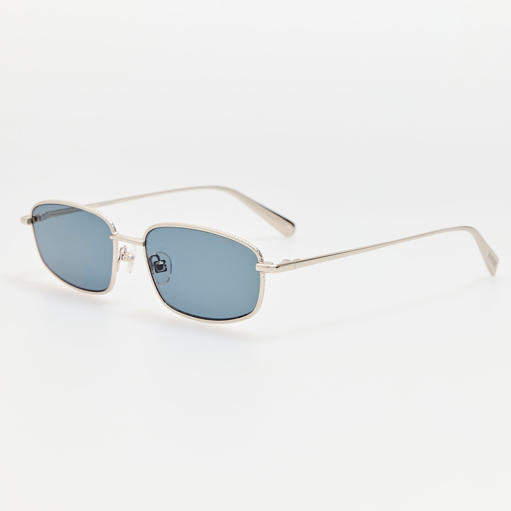 Palma Sunglasses in Silver and Blue - LINDA FARROW-Sunglasses-