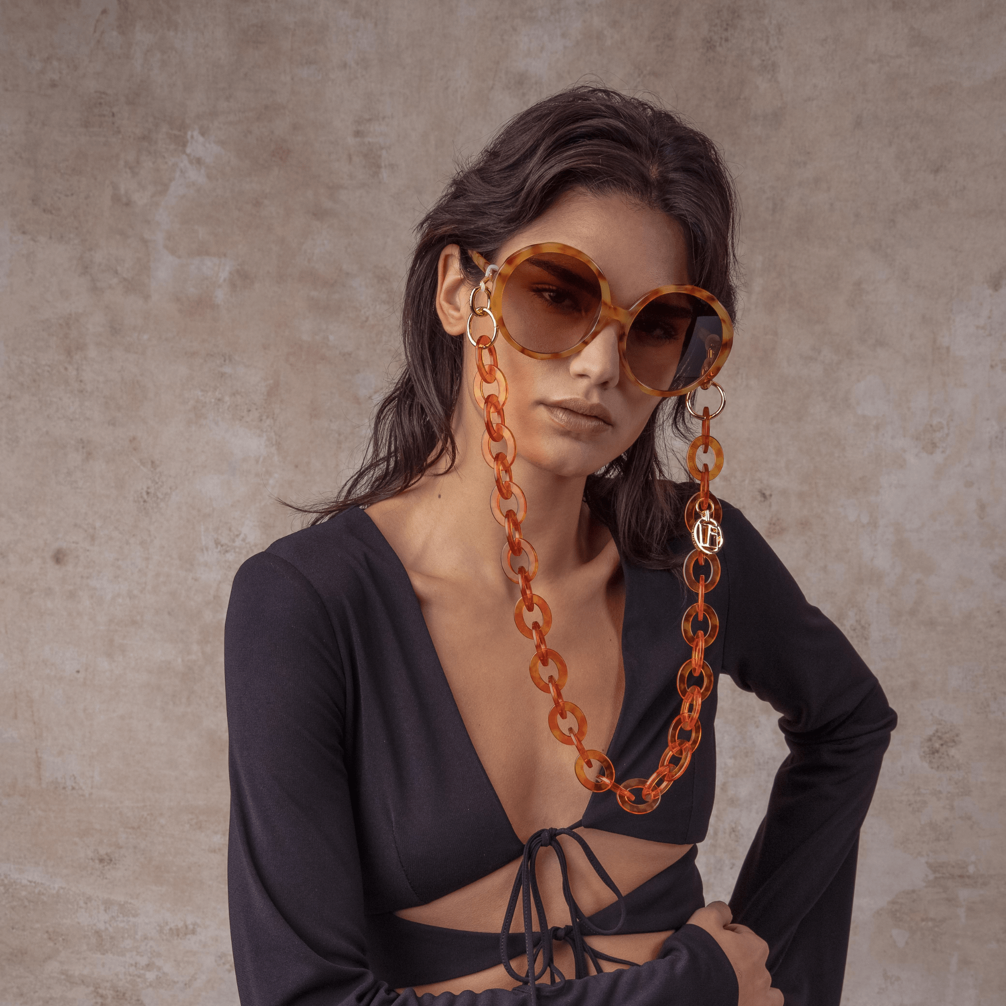 Paloma Sunglasses in Amber - LINDA FARROW - Sunglasses - 