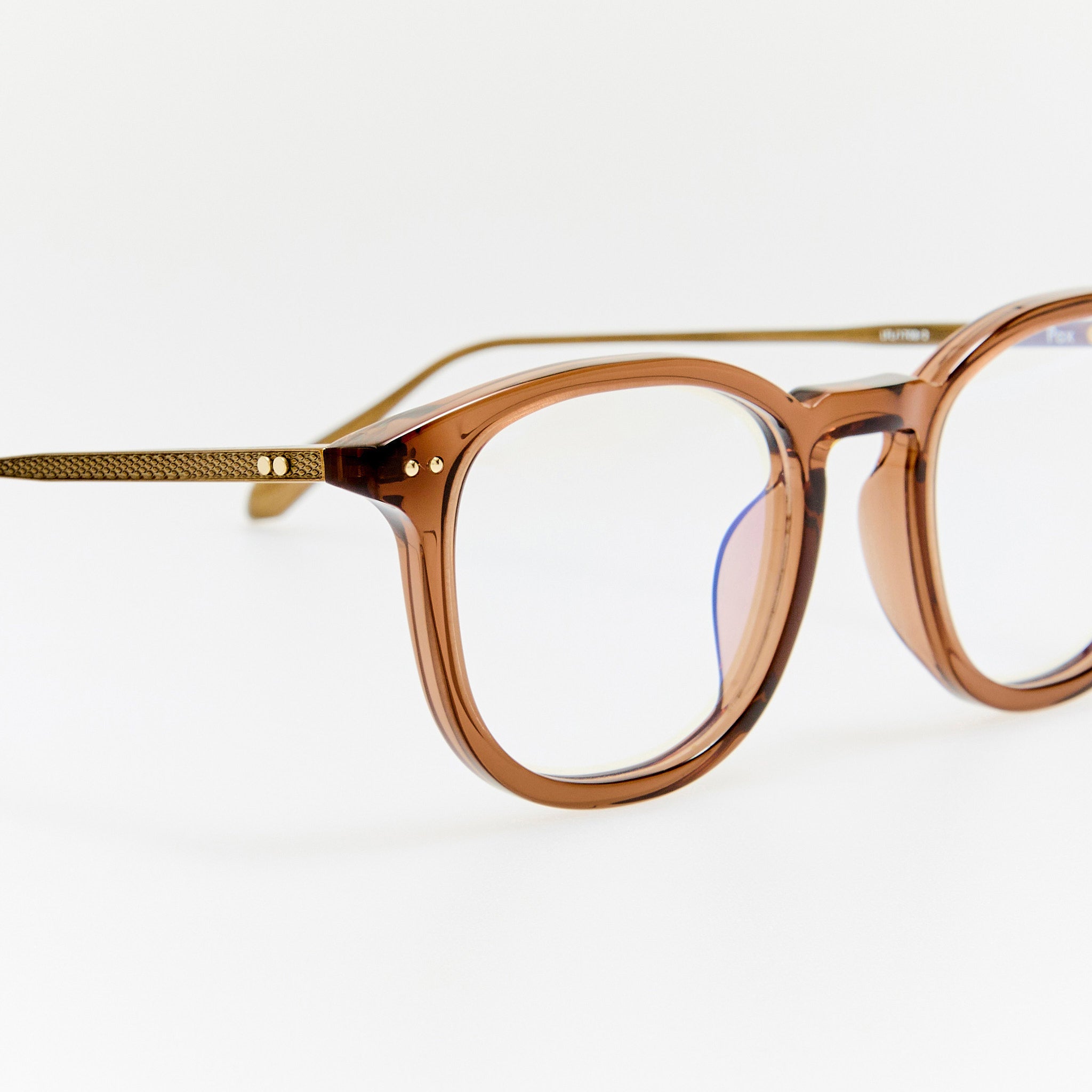 Pax Optical in Antique Gold and Brown - LINDA FARROW - Optical Frame - 