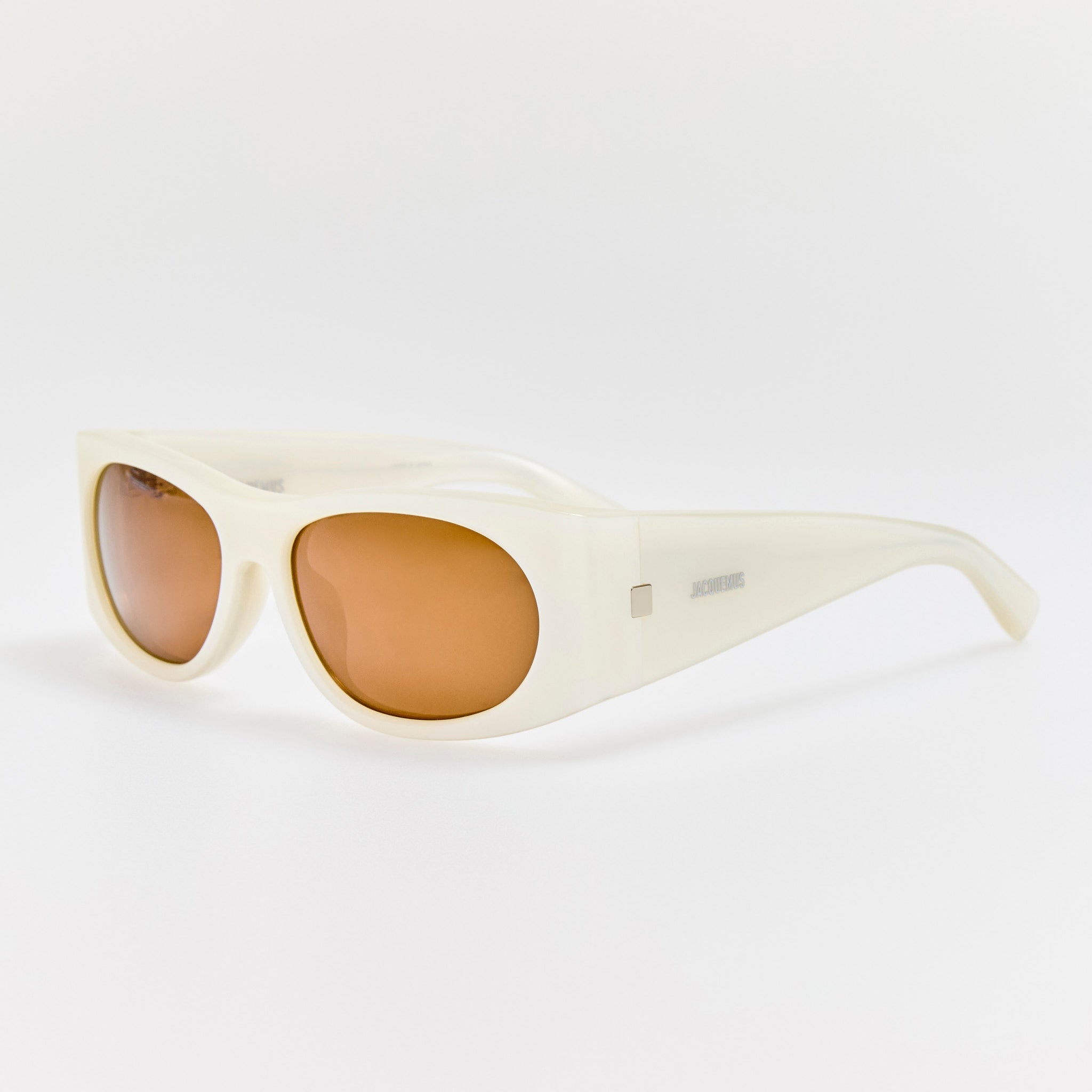 Plage Sunglasses in Metallic White - LINDA FARROW - Sunglasses - 