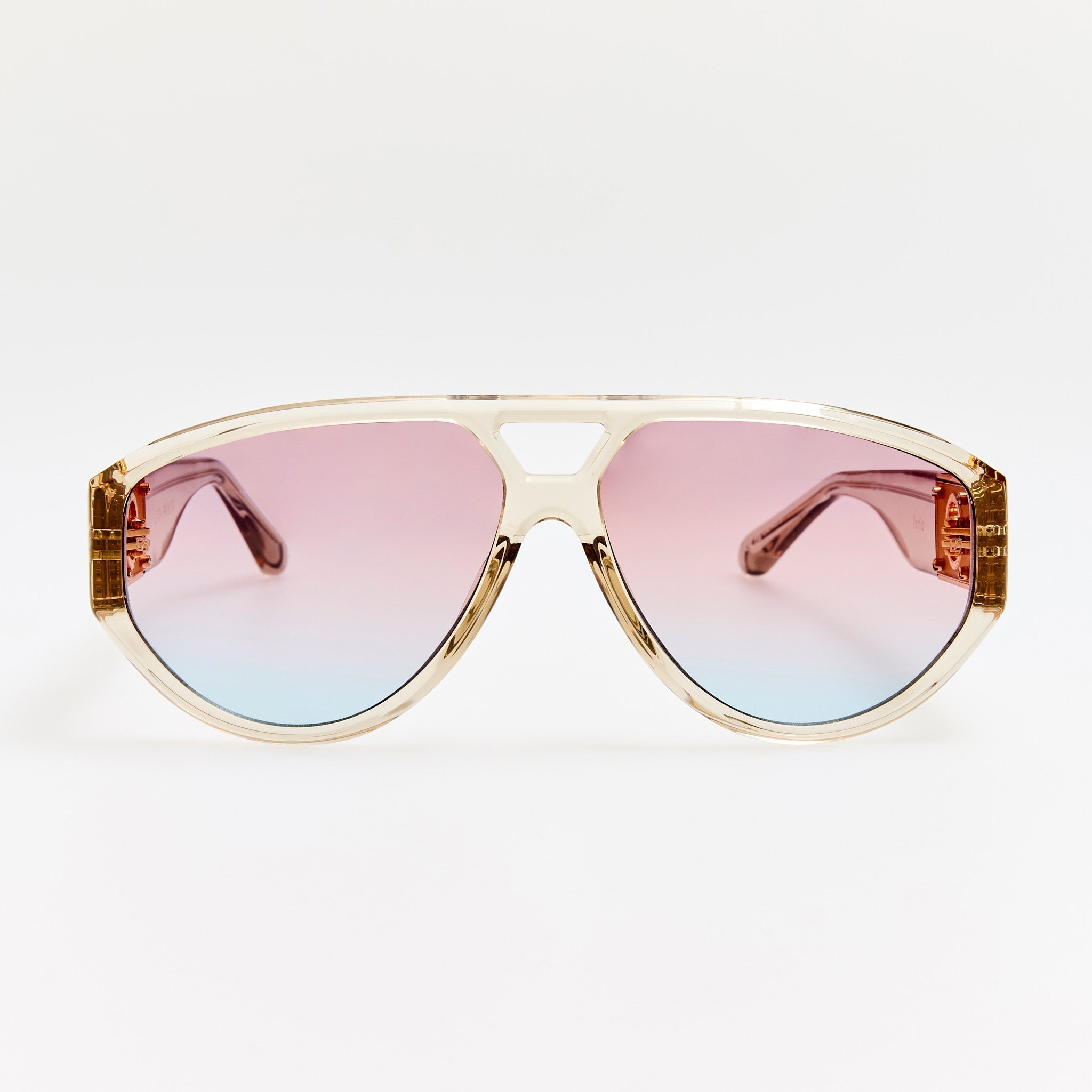 Portia Sunglasses in Truffle and Dusk - LINDA FARROW - Sunglasses - 