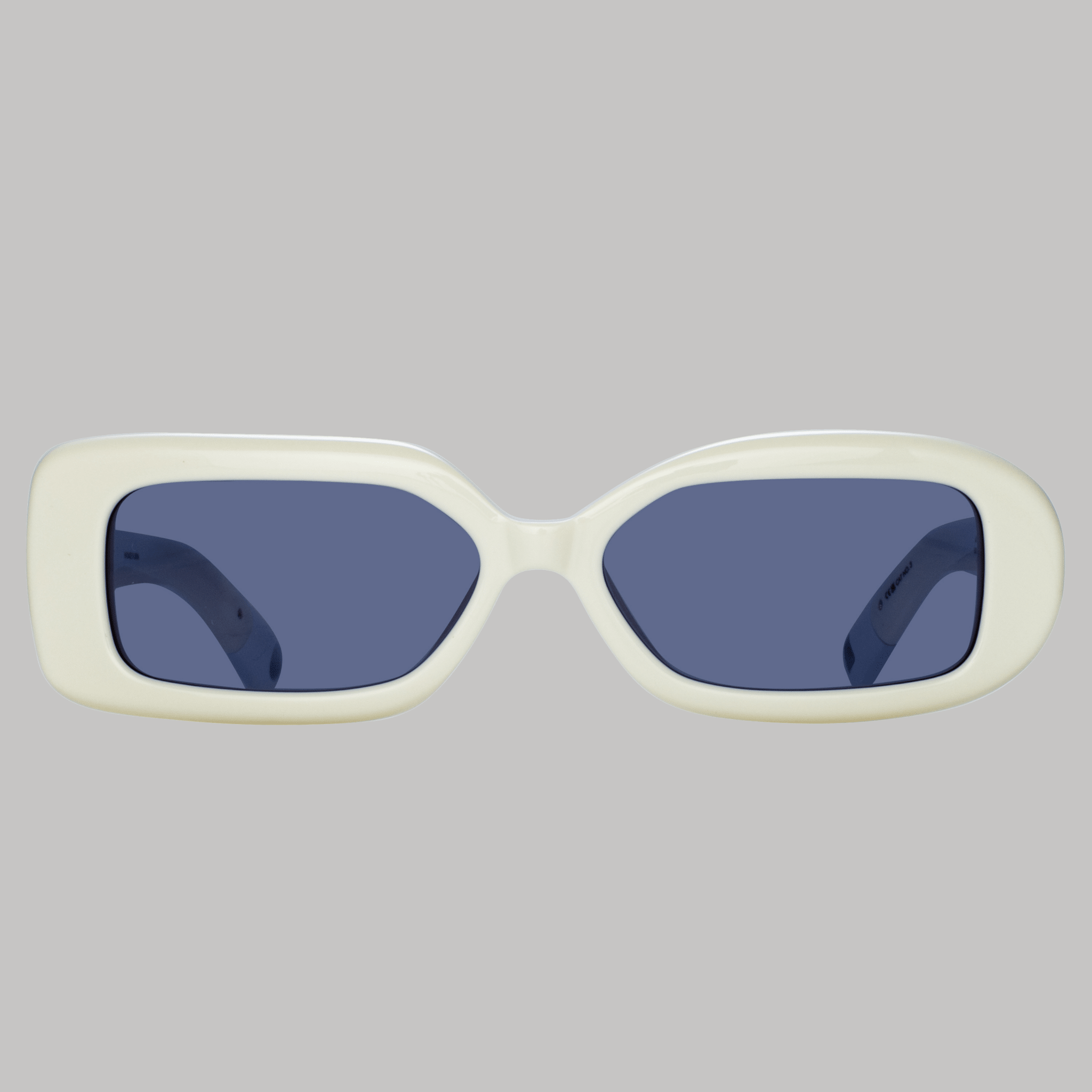 Rond Carre Rectangular Sunglasses in White - LINDA FARROW - Sunglasses - 