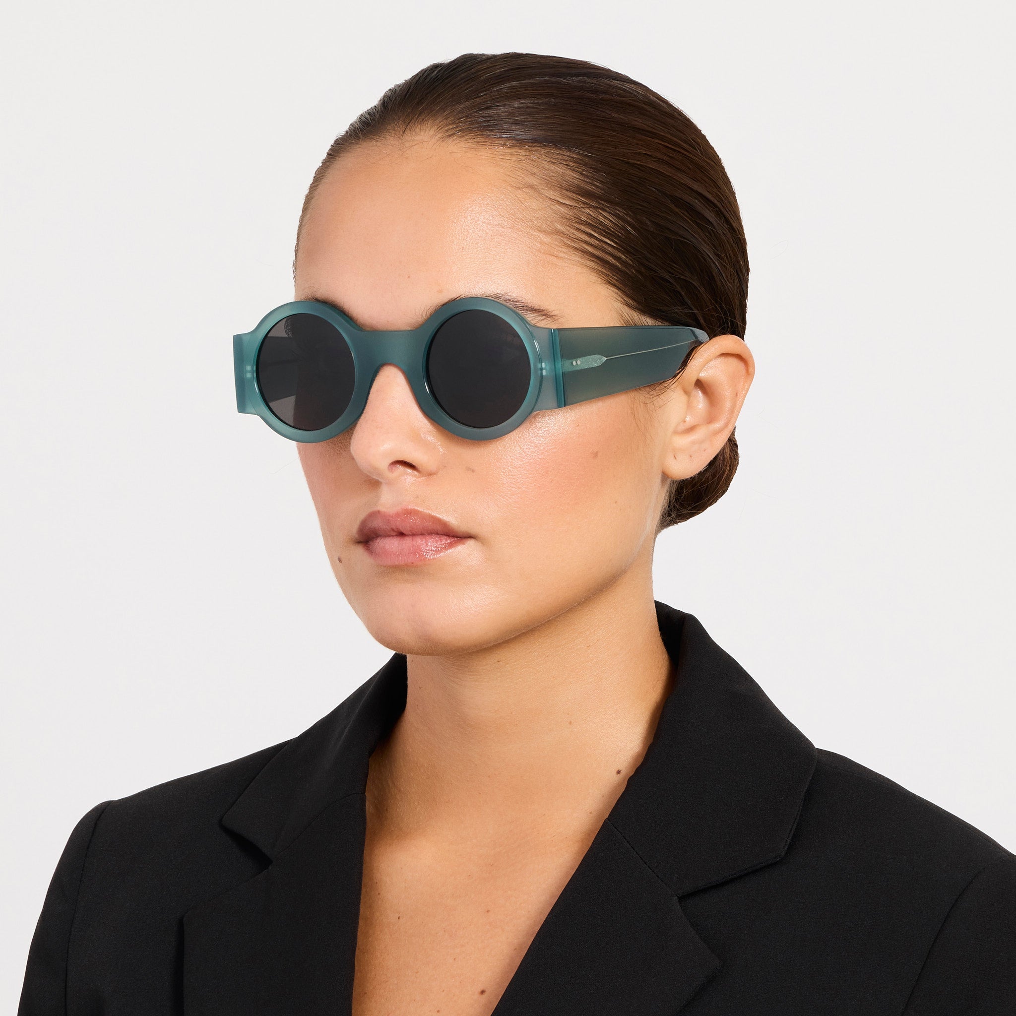 Roud Sunglasses in Teal - LINDA FARROW - Sunglasses - 