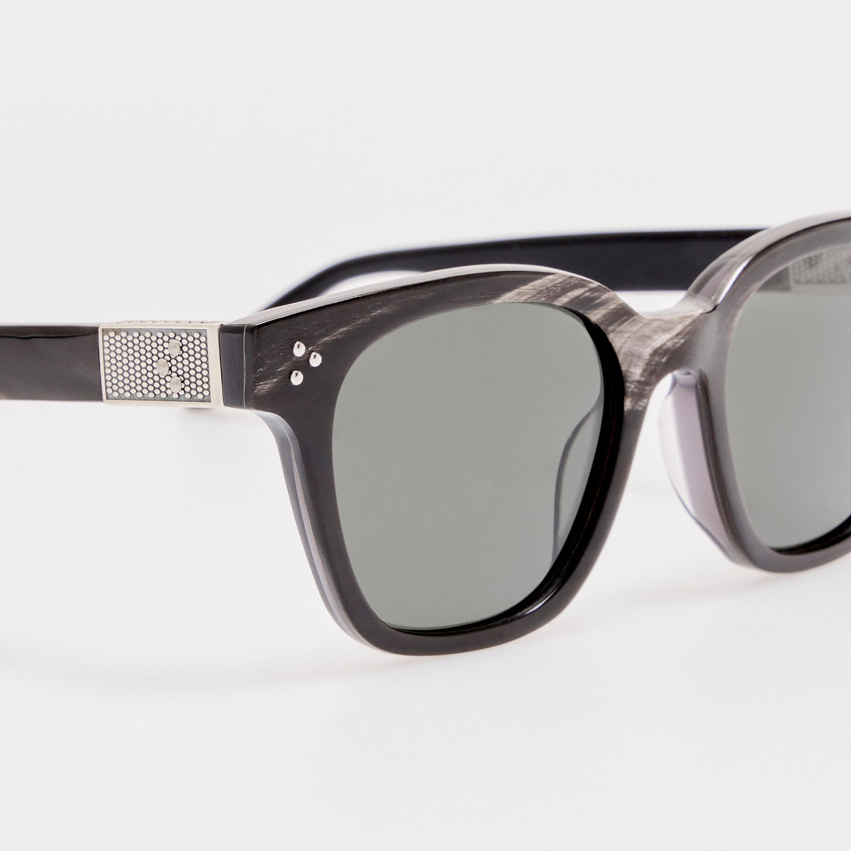 Sanchez Sunglasses in Buffalo Horn and 925 Sterling Silver - LINDA FARROW-Sunglasses-