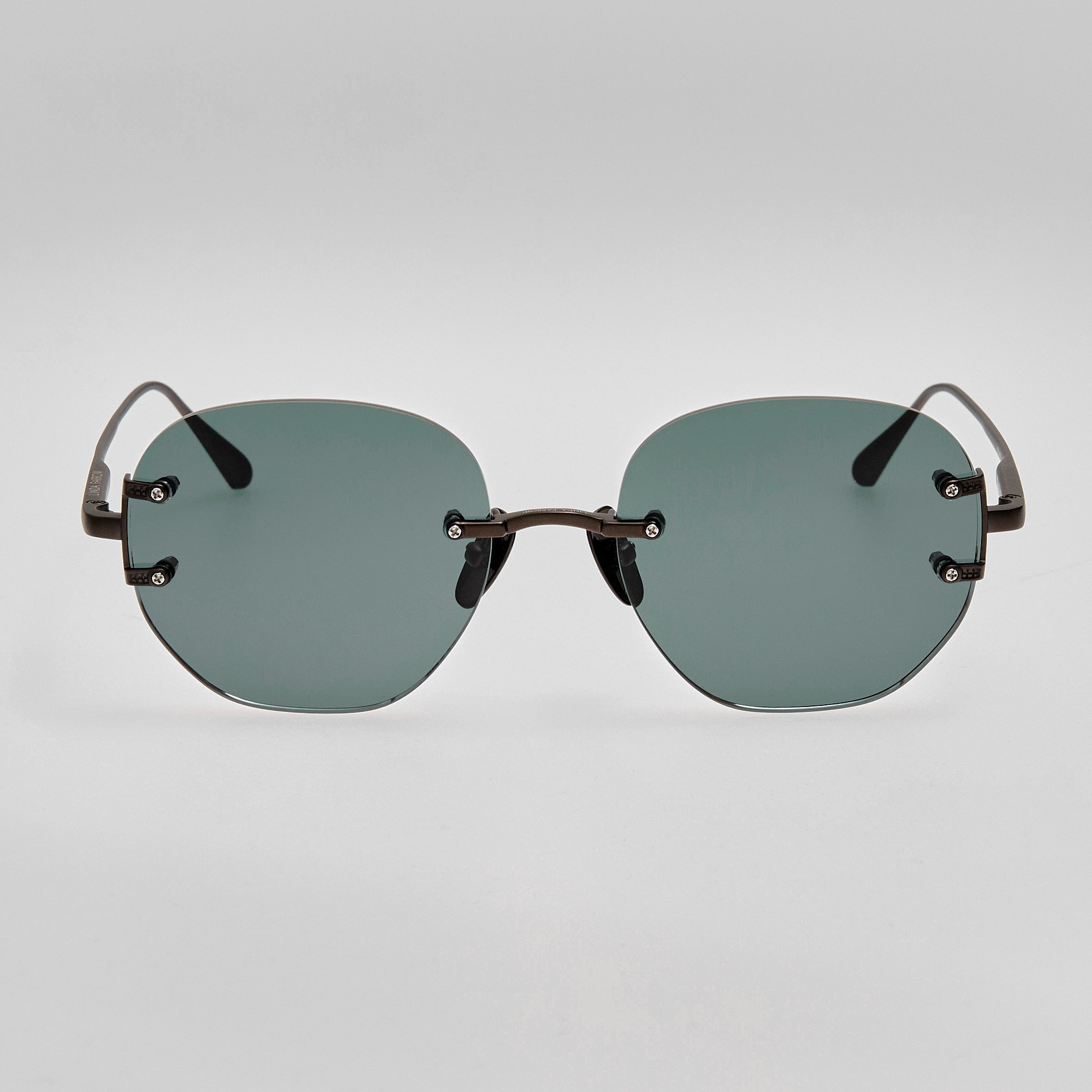 Sandor Sunglasses in Matt Black Nickel - LINDA FARROW - Sunglasses - 