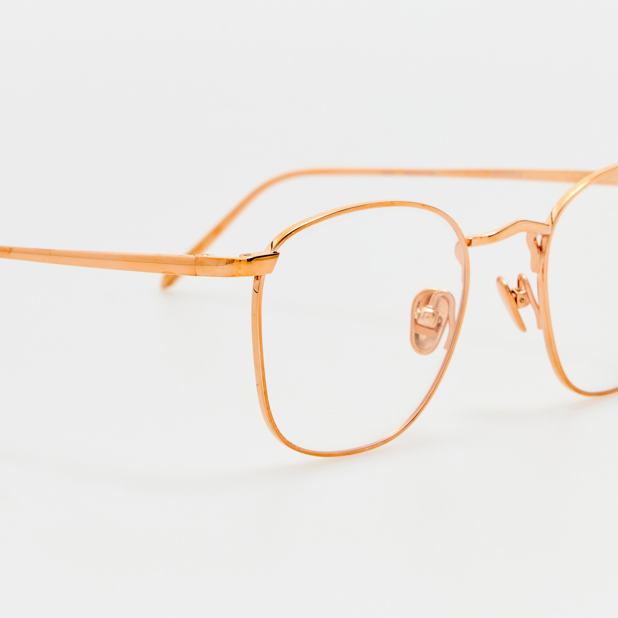 Simon Square Optical in 18K Rose Gold - LINDA FARROW - Optical Frame - 