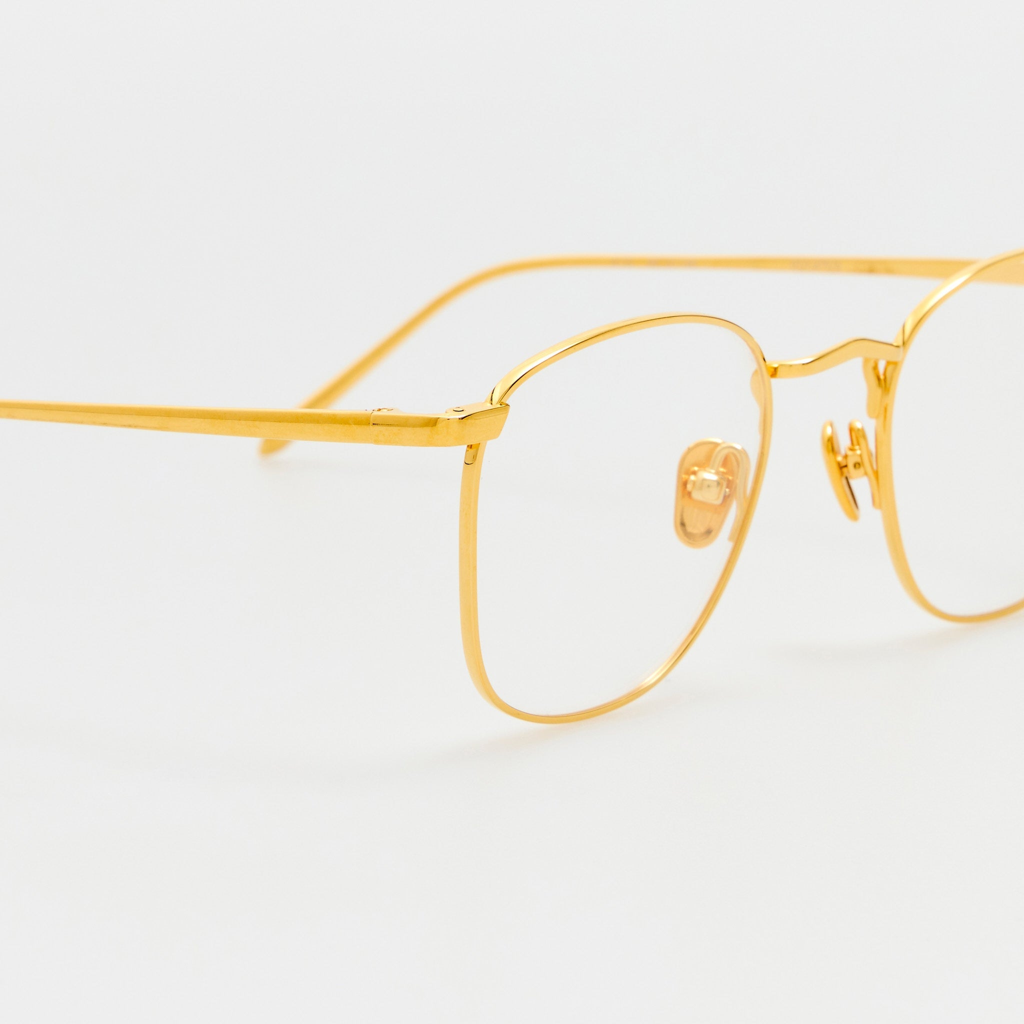 Simon Square Optical in 22K Gold - LINDA FARROW - Optical Frame - 