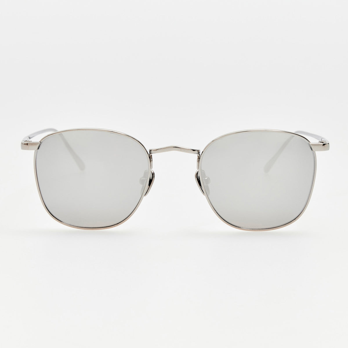 Simon Square Sunglasses 22K White Gold Platinum