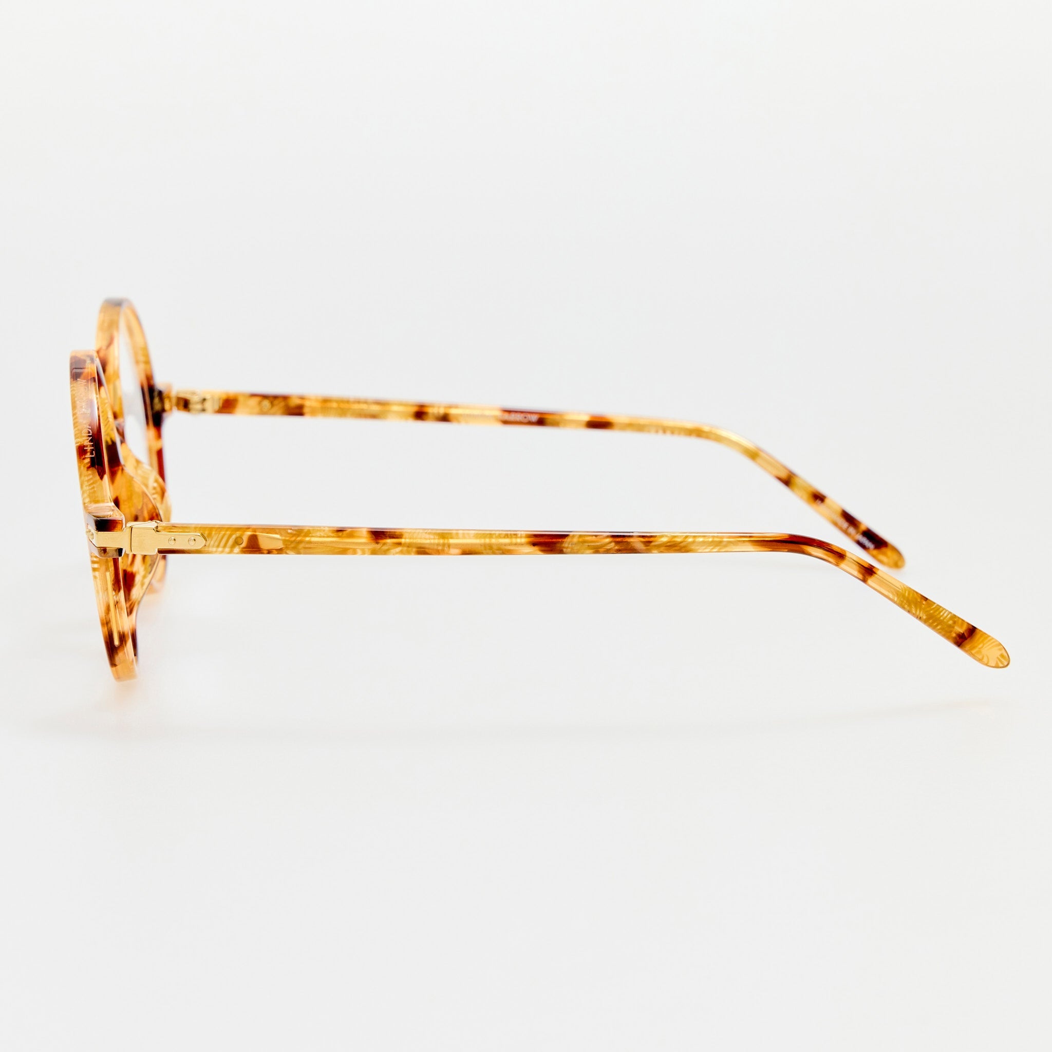 Spire Round Optical Frame in Tobacco Tortoiseshell - LINDA FARROW - Optical Frame - 