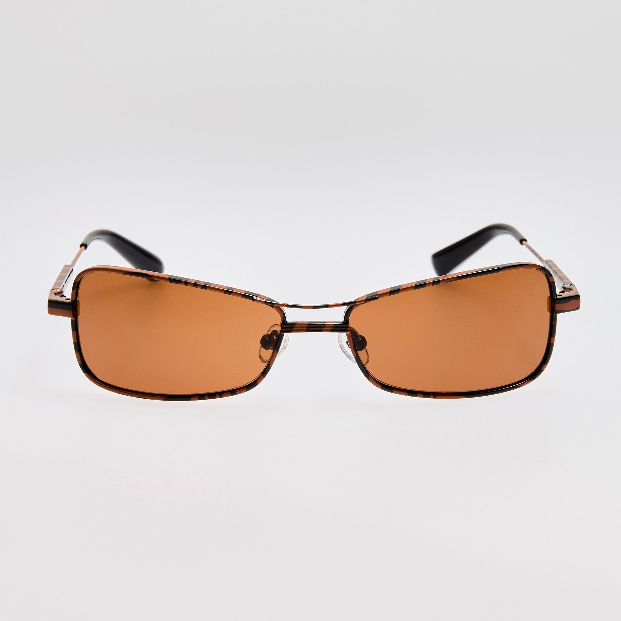 Statzione Sunglasses in Brown Zebra - LINDA FARROW - Sunglasses - 