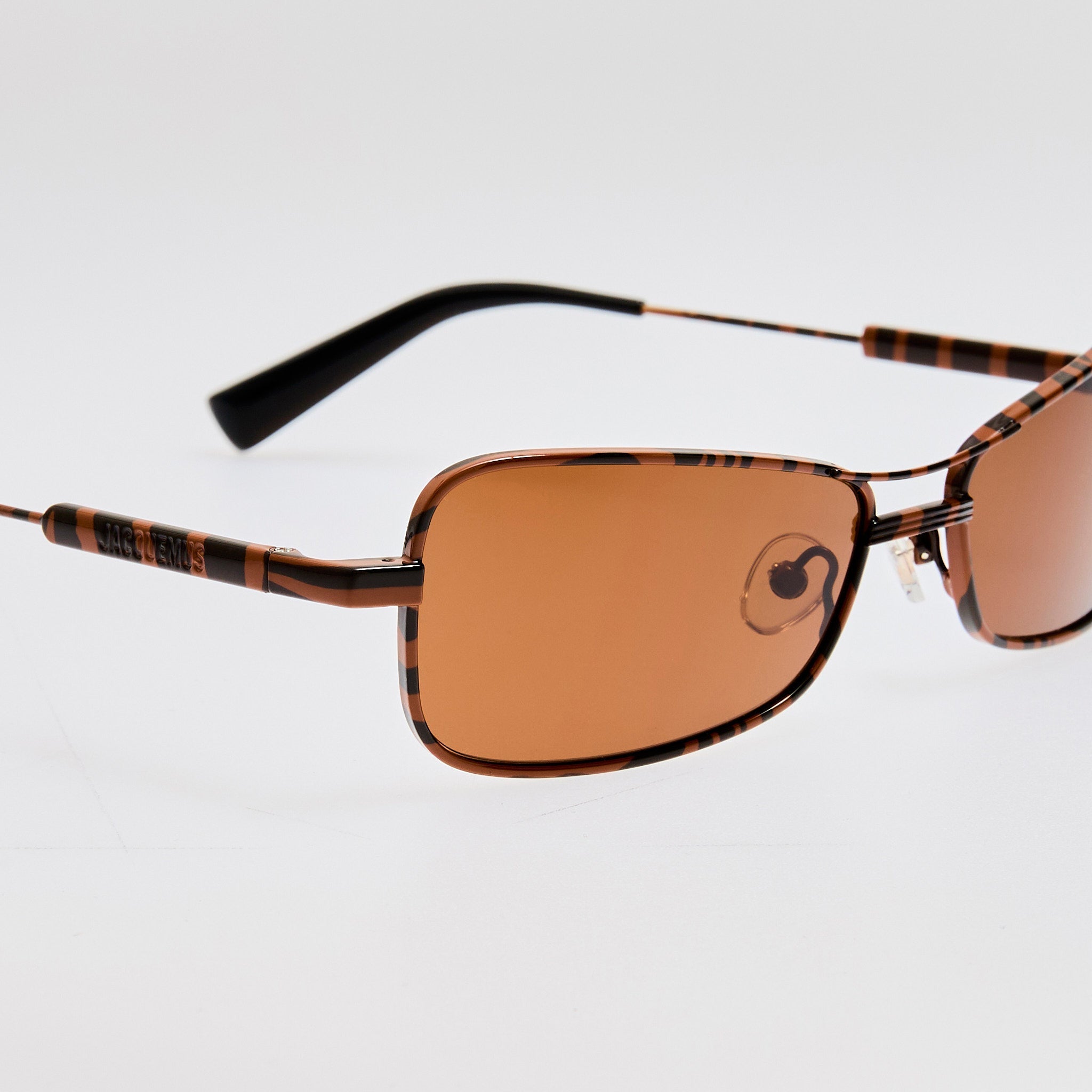 Statzione Sunglasses in Brown Zebra - LINDA FARROW - Sunglasses - 