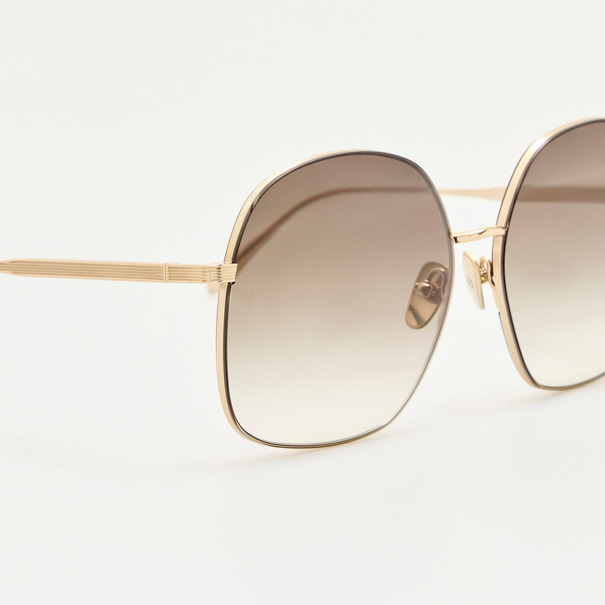 Suki Sunglasses in 22K Gold and Mocha - LINDA FARROW-Sunglasses-
