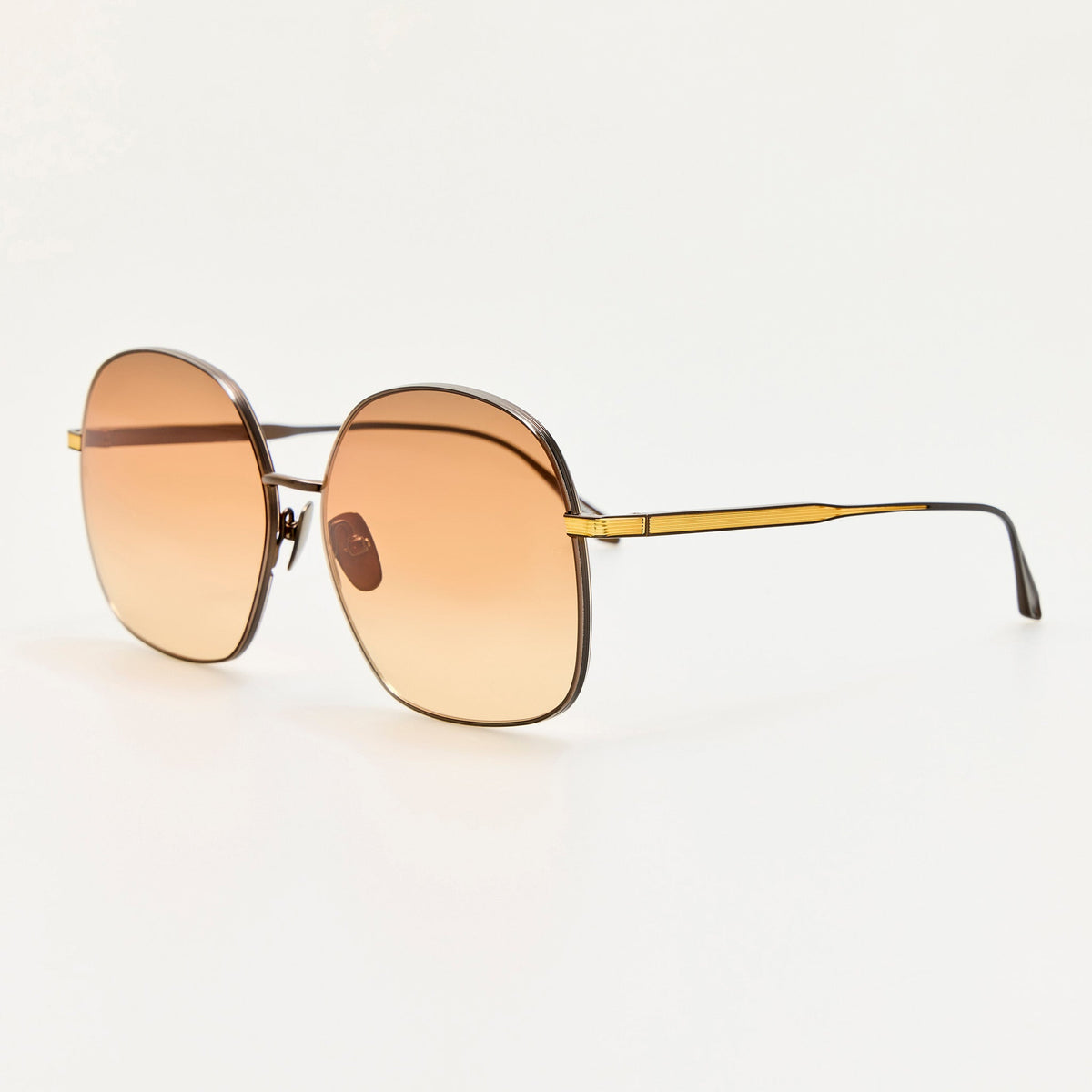 Suki Sunglasses in 22K Gold and Orange - LINDA FARROW-Sunglasses-