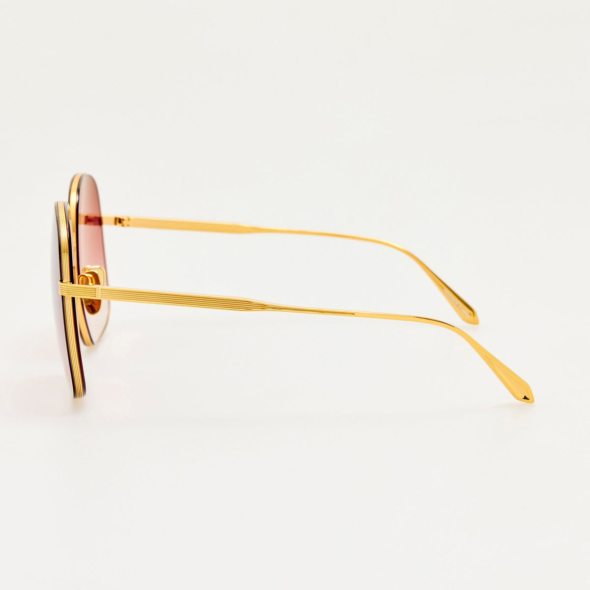 Suki Sunglasses in 22K Gold and Red - LINDA FARROW-Sunglasses-