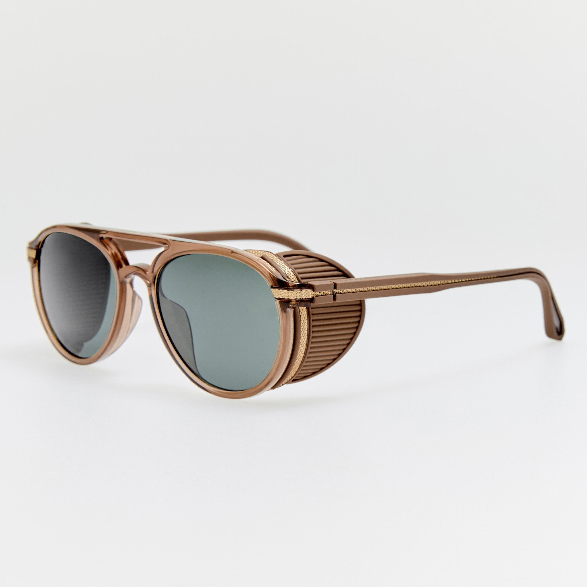 Sutton Explorer Sunglasses in Brown - LINDA FARROW-Sunglasses-