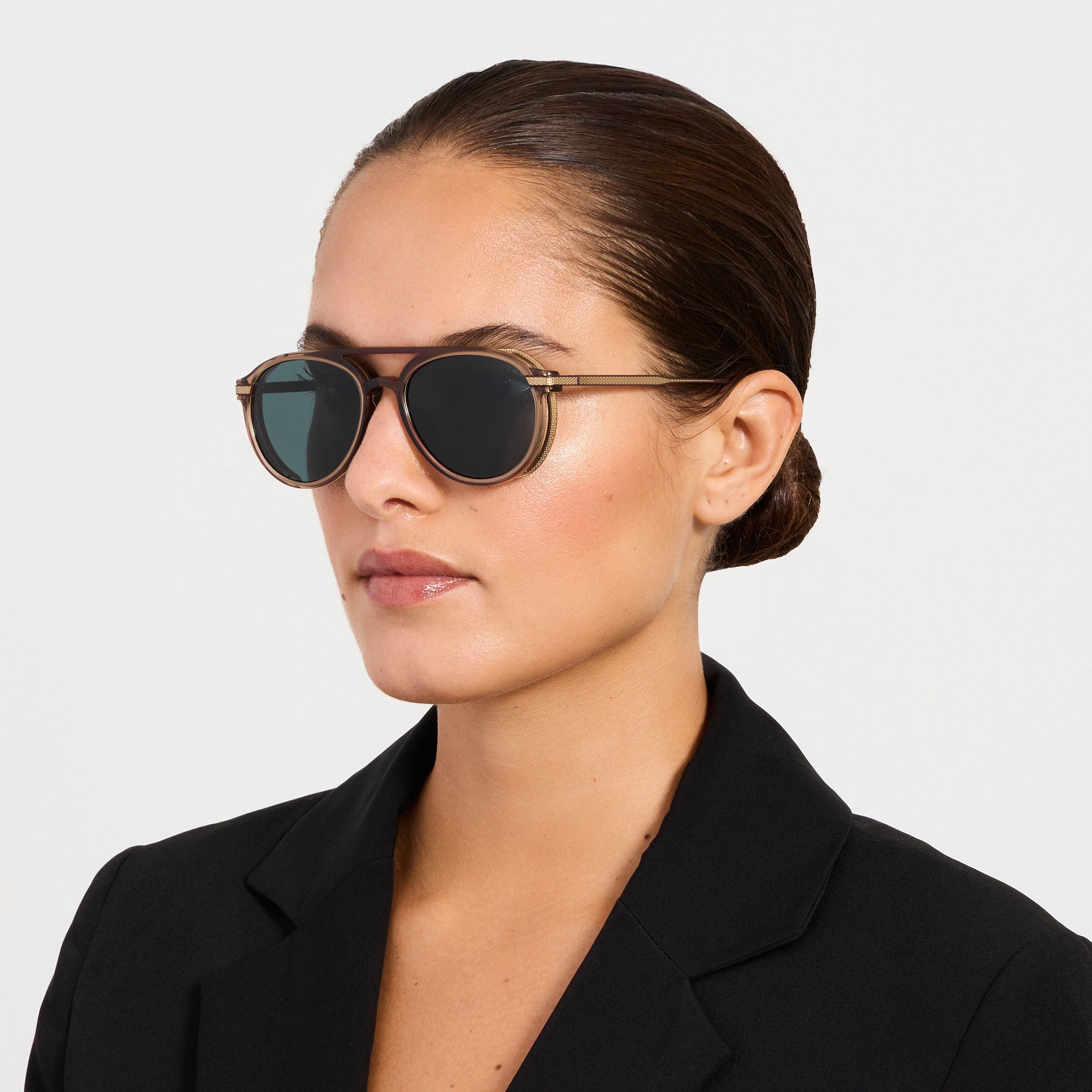 Sutton Sunglasses in Brown - LINDA FARROW - Sunglasses - 
